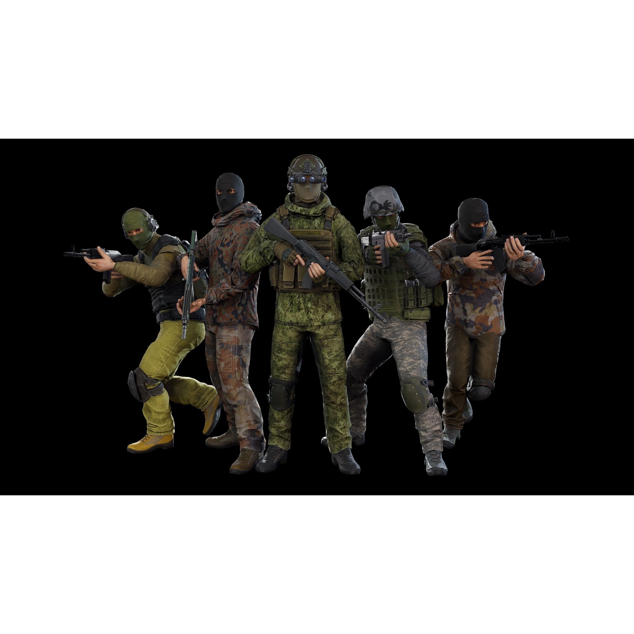 Terrorist - Low-Poly Game-Ready 3D Model - View 3