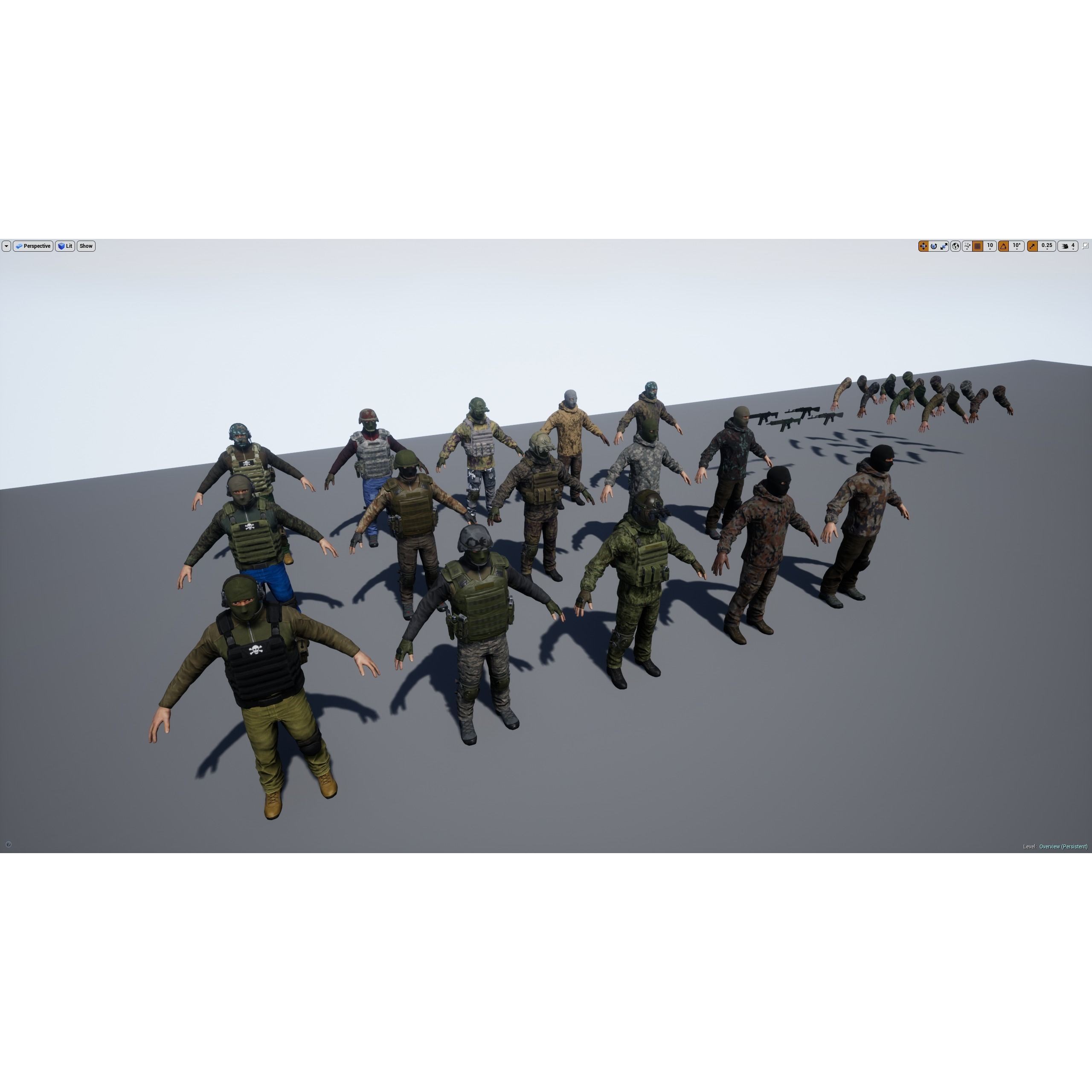 Terrorist - Low-Poly Game-Ready 3D Model - View 8