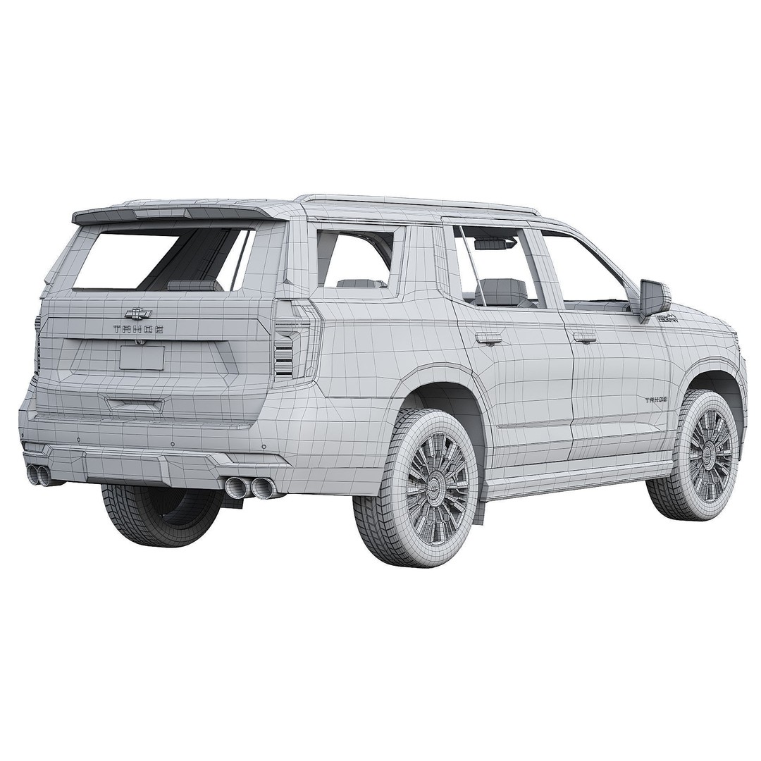 Chevrolet Tahoe 2025 High Country 3D Model – PBR Game-Ready Asset, FBX