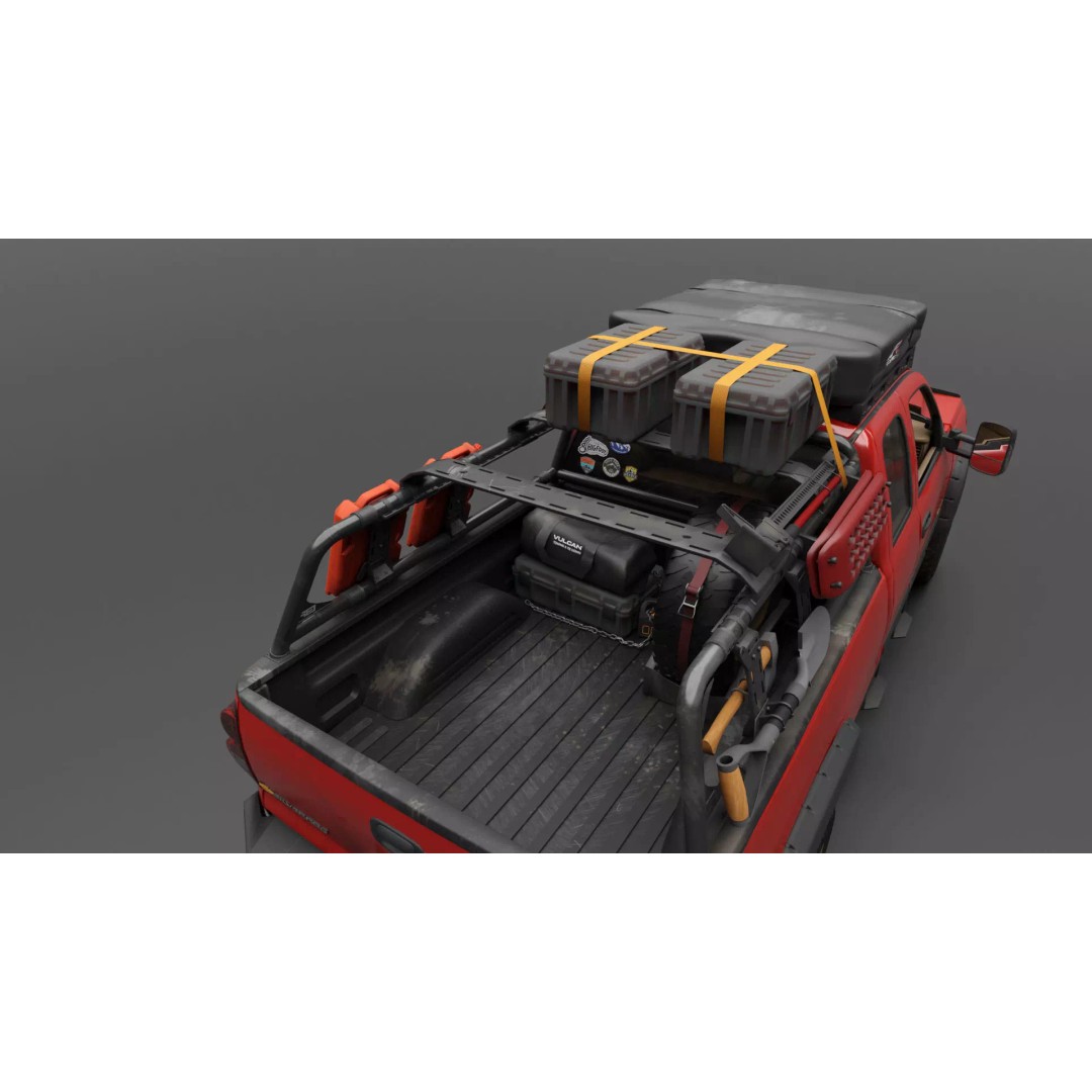 Chevy Silverado 2500HD 3D Model – Overland Offroad Truck, Game Ready - View 10
