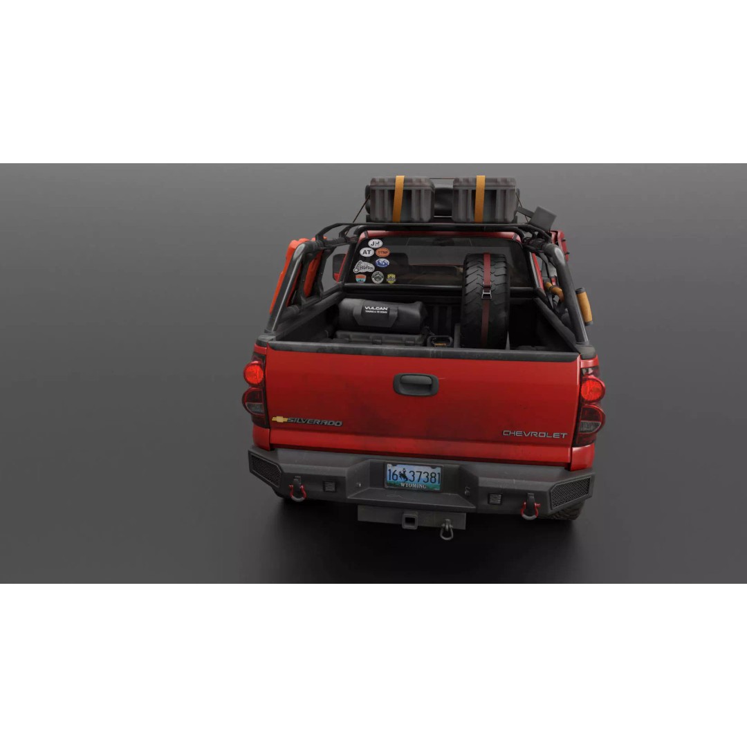 Chevy Silverado 2500HD 3D Model – Overland Offroad Truck, Game Ready - View 12