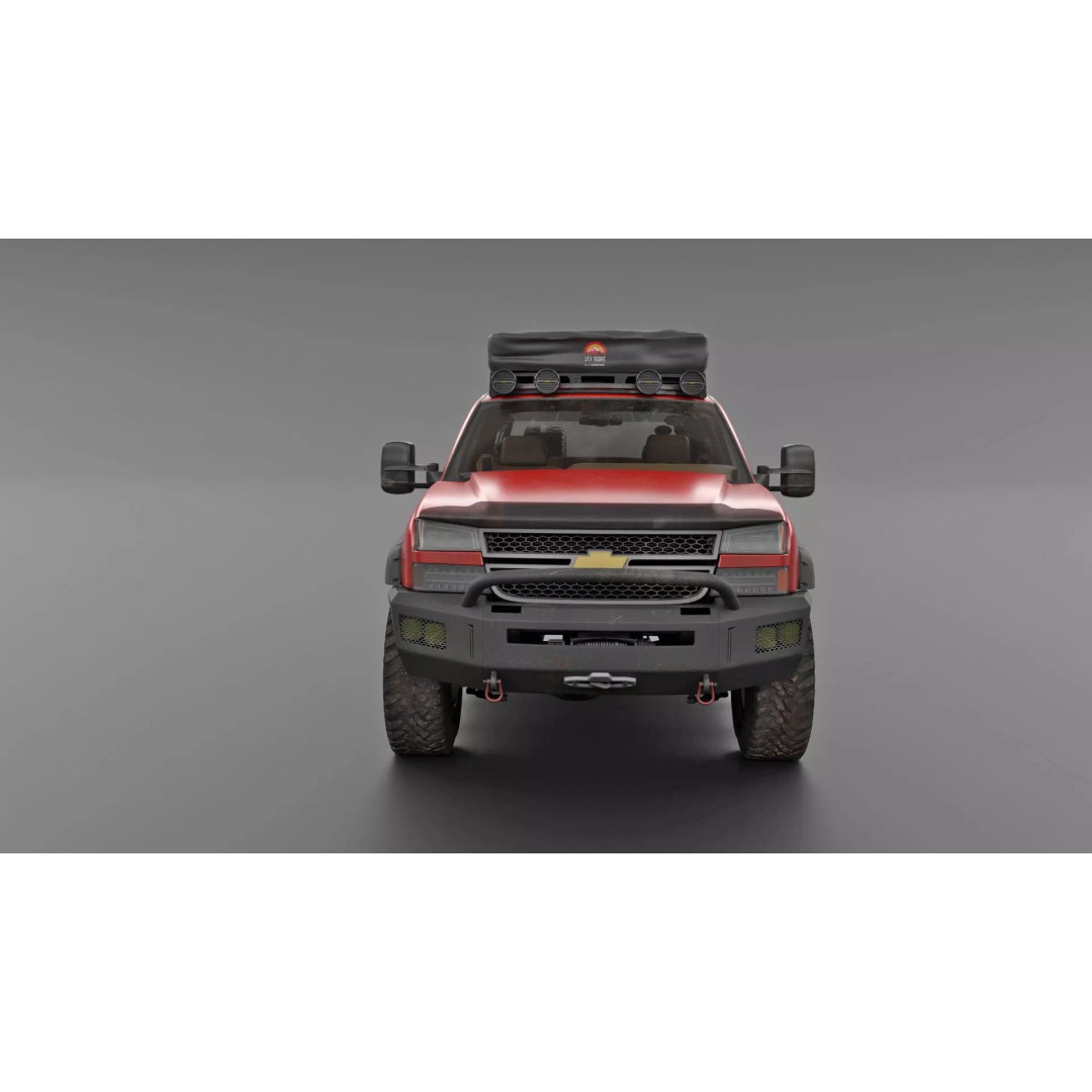 Chevy Silverado 2500HD 3D Model – Overland Offroad Truck, Game Ready - View 13