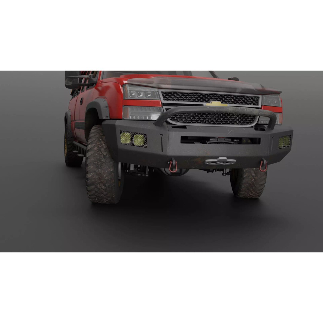 Chevy Silverado 2500HD 3D Model – Overland Offroad Truck, Game Ready - View 14