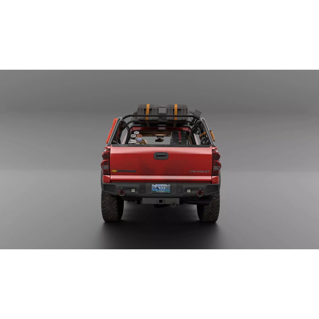 Chevy Silverado 2500HD 3D Model – Overland Offroad Truck, Game Ready - View 15