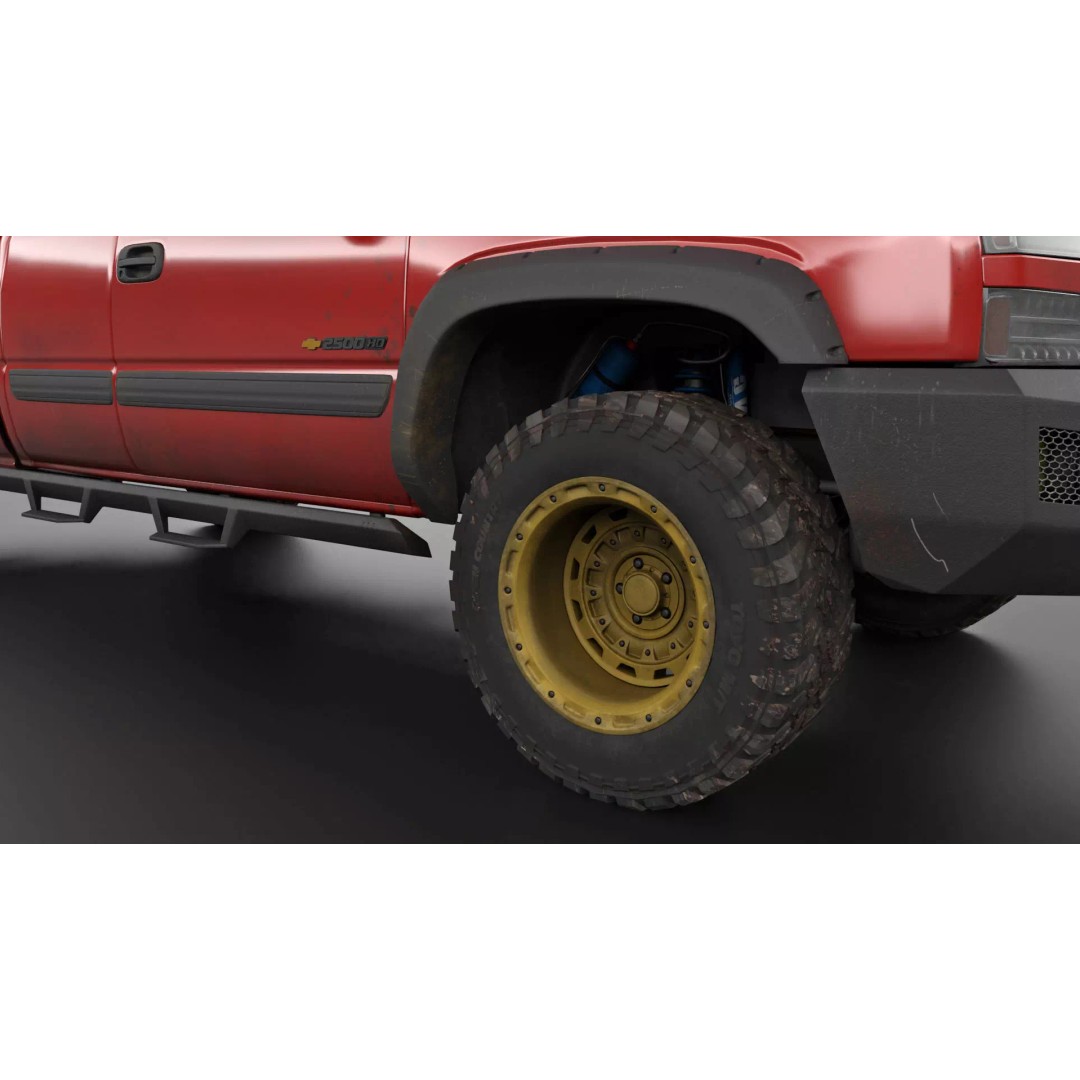 Chevy Silverado 2500HD 3D Model – Overland Offroad Truck, Game Ready - View 17