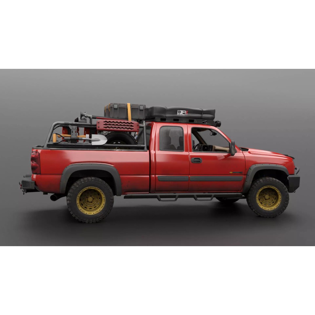 Chevy Silverado 2500HD 3D Model – Overland Offroad Truck, Game Ready - View 19