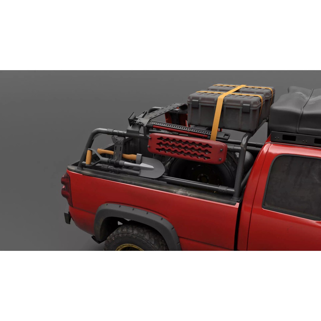 Chevy Silverado 2500HD 3D Model – Overland Offroad Truck, Game Ready - View 26