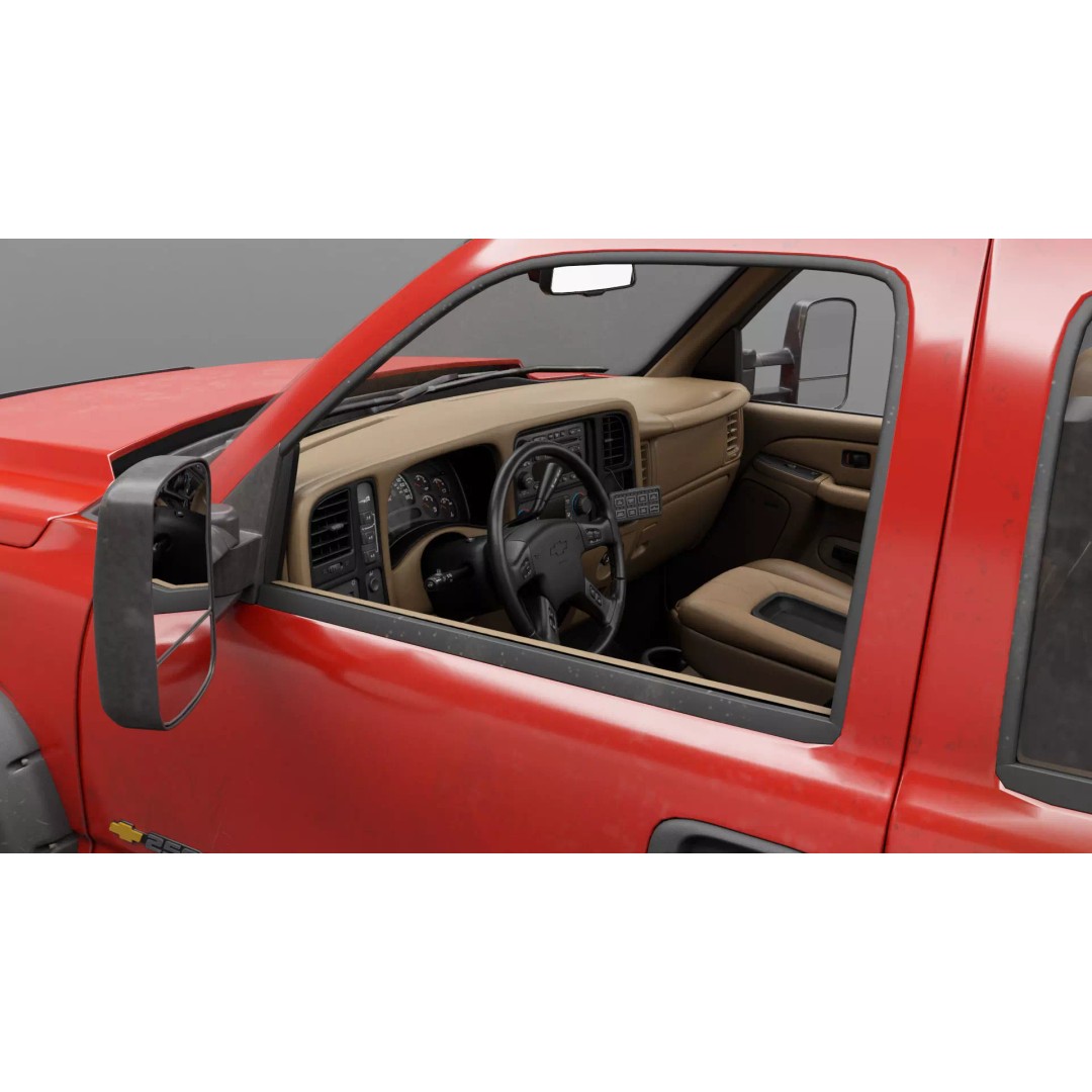 Chevy Silverado 2500HD 3D Model – Overland Offroad Truck, Game Ready - View 27