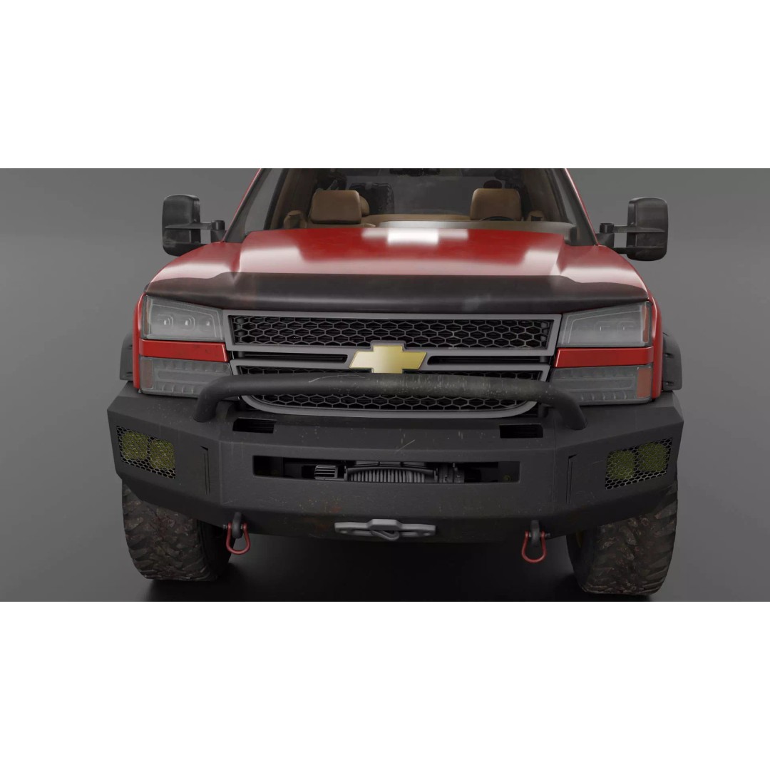 Chevy Silverado 2500HD 3D Model – Overland Offroad Truck, Game Ready - View 28