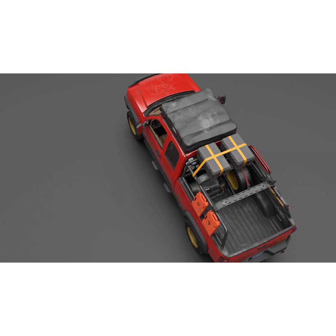 Chevy Silverado 2500HD 3D Model – Overland Offroad Truck, Game Ready - View 29