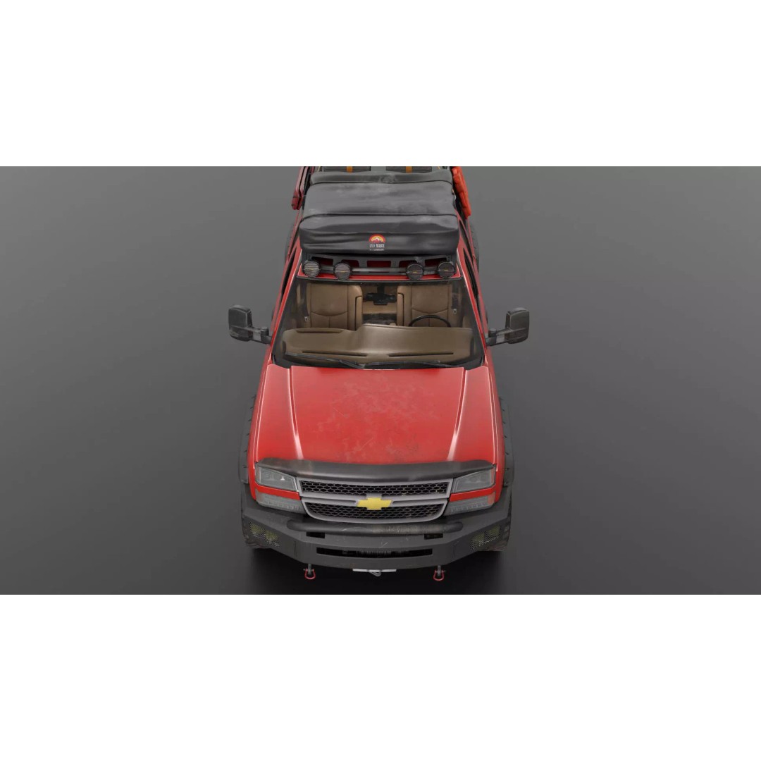 Chevy Silverado 2500HD 3D Model – Overland Offroad Truck, Game Ready - View 30