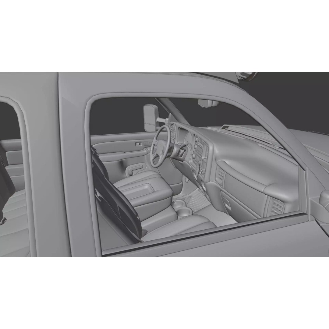Chevy Silverado 2500HD 3D Model – Overland Offroad Truck, Game Ready - View 37