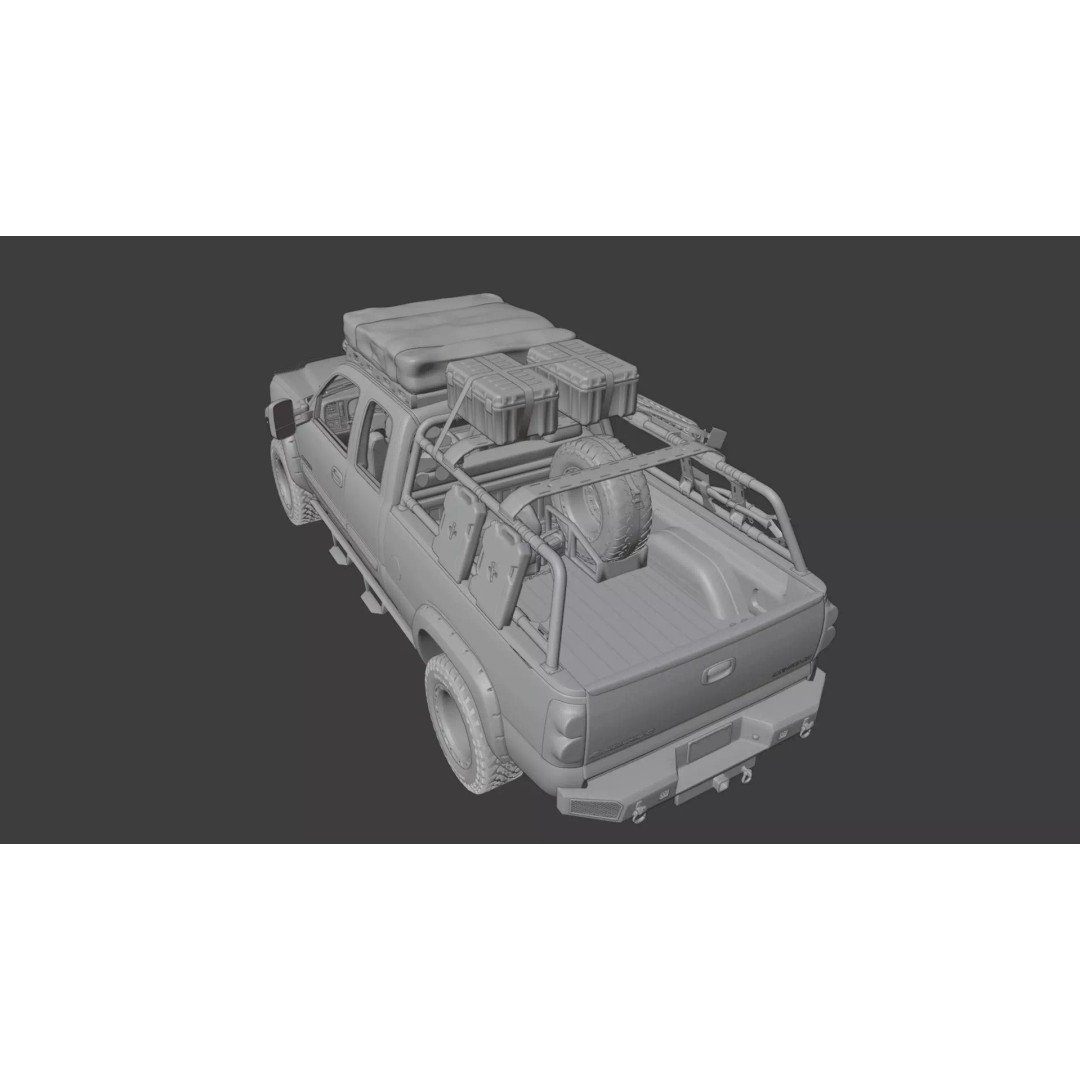 Chevy Silverado 2500HD 3D Model – Overland Offroad Truck, Game Ready - View 39