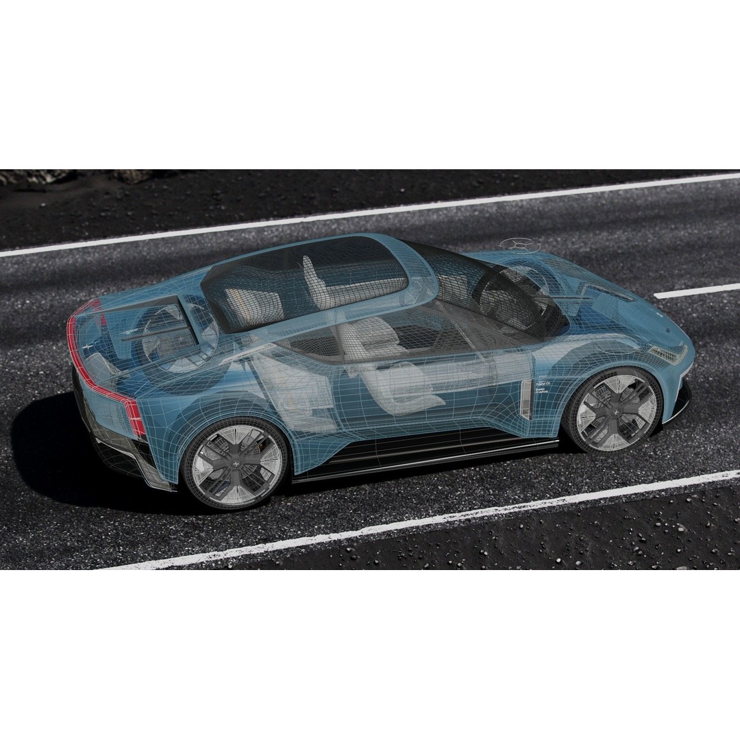 Polestar O2 3D Model – Detailed Concept Car, Blender & FBX Formats - View 12