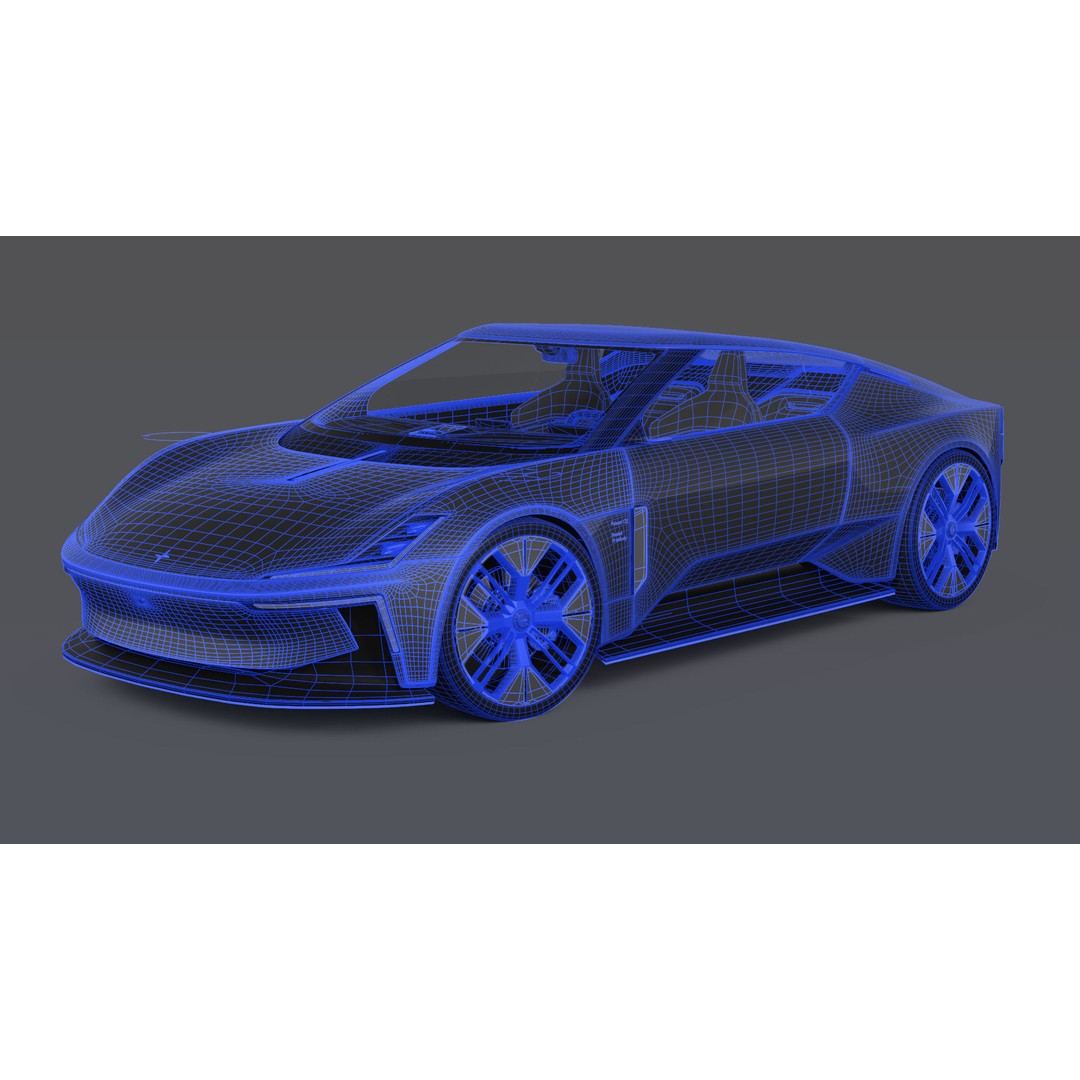 Polestar O2 3D Model – Detailed Concept Car, Blender & FBX Formats - View 14