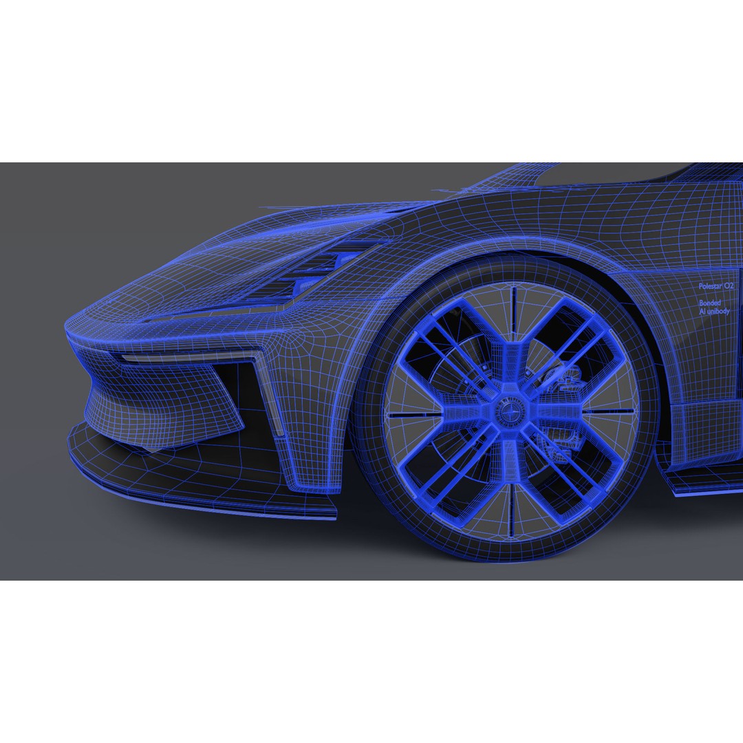 Polestar O2 3D Model – Detailed Concept Car, Blender & FBX Formats - View 16