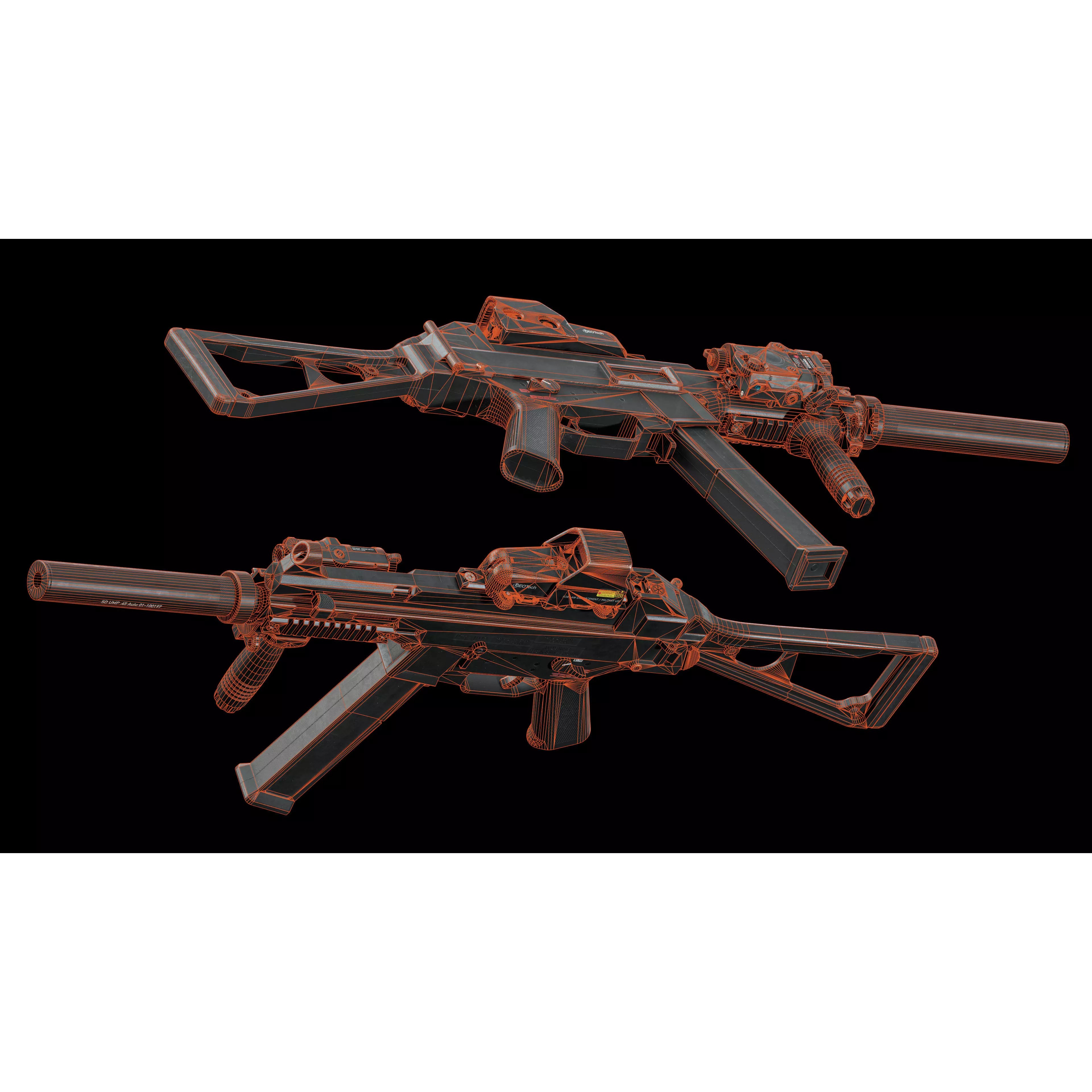 HK UMP 45 - Low-Poly Game-Ready 3D Model