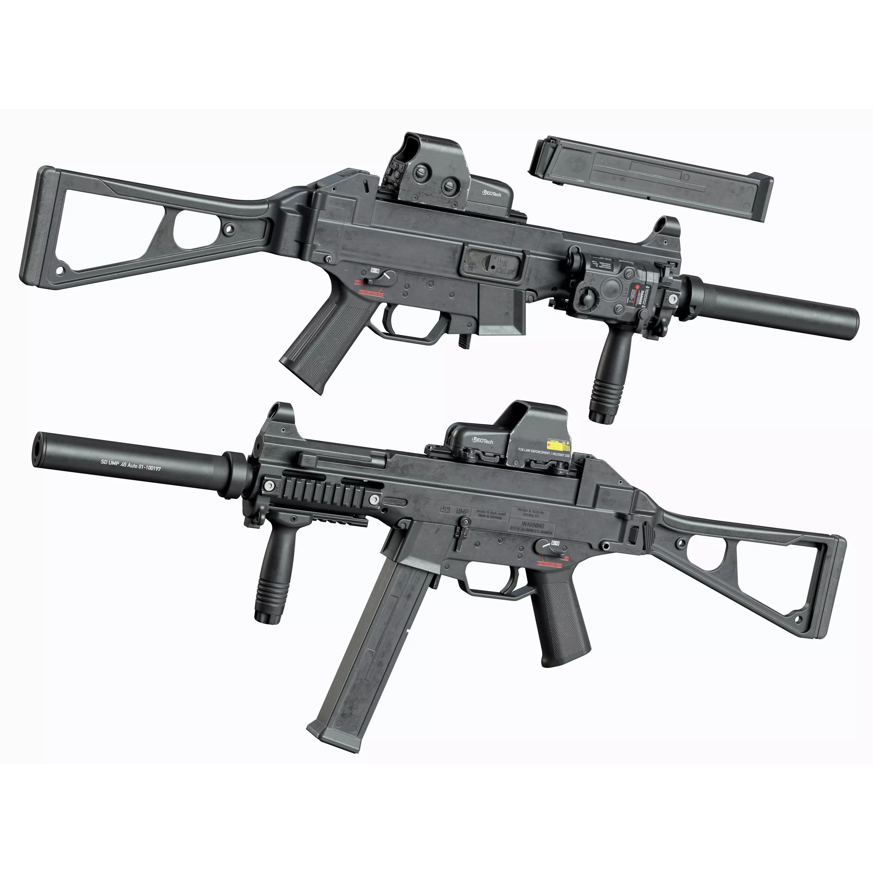 HK UMP 45 - Low-Poly Game-Ready 3D Model - View 2