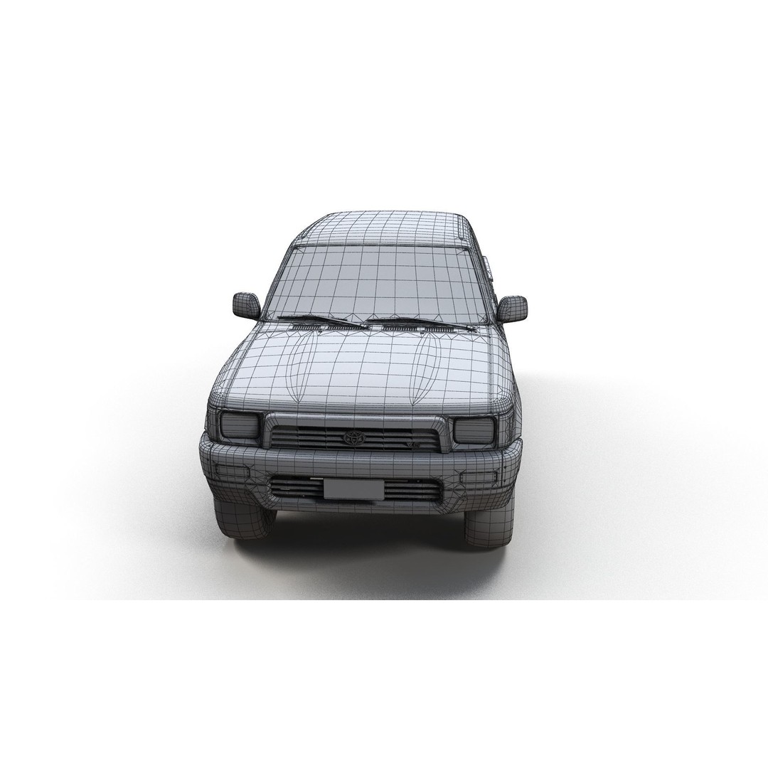 Toyota Hilux 3D Model – Low Poly Game Ready Pickup Truck, FBX - View 17