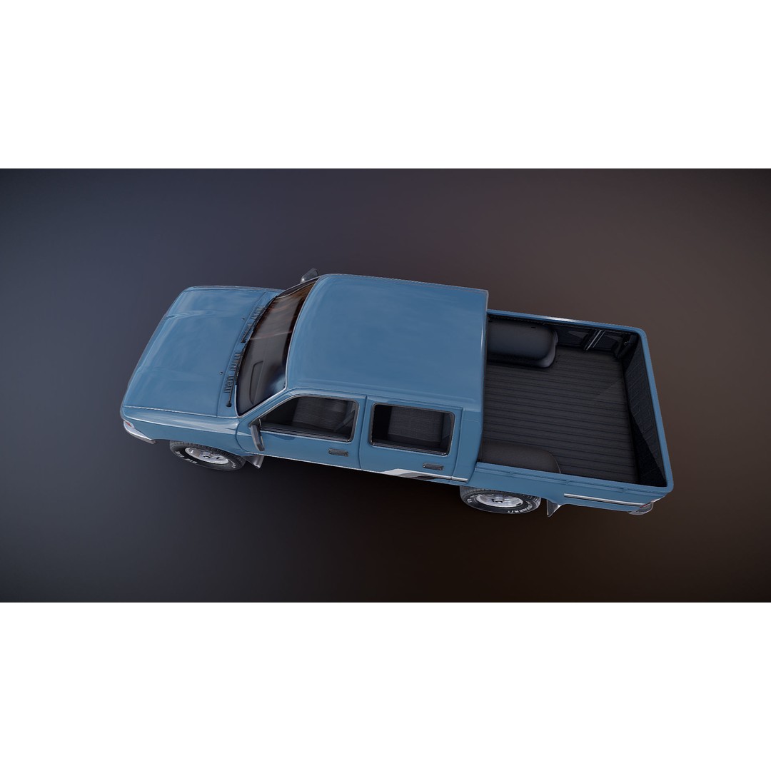 Toyota Hilux 3D Model – Low Poly Game Ready Pickup Truck, FBX - View 23