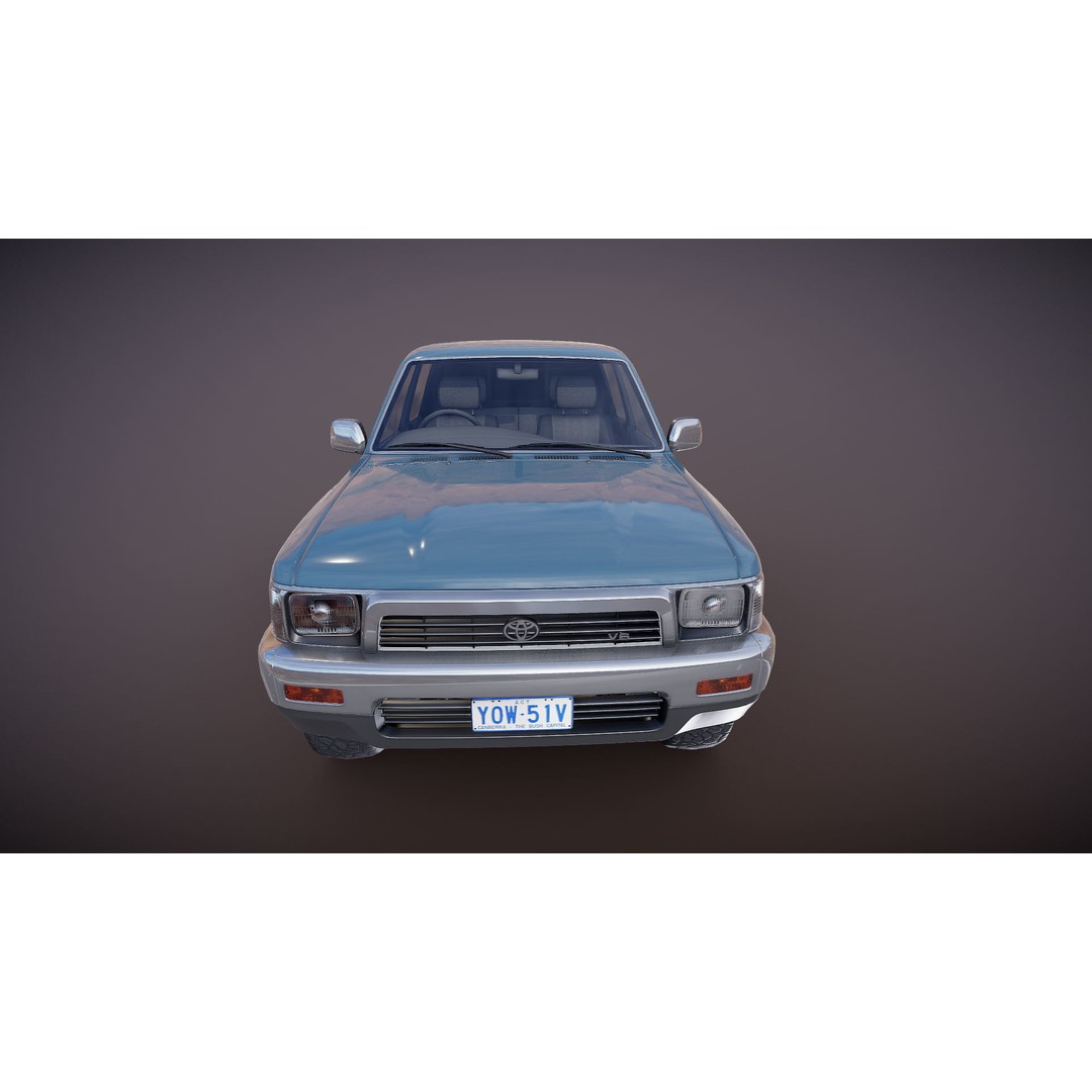 Toyota Hilux 3D Model – Low Poly Game Ready Pickup Truck, FBX - View 24