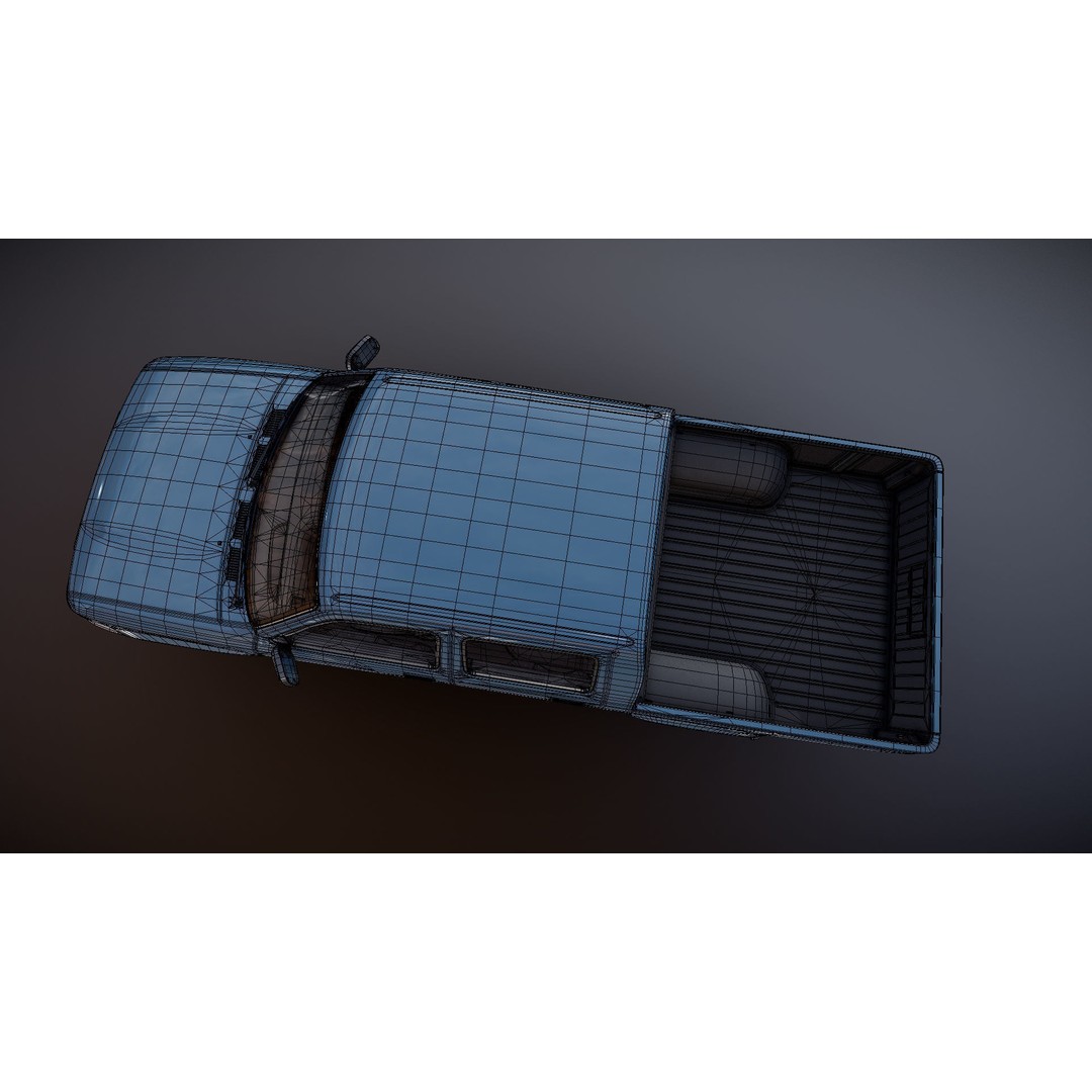 Toyota Hilux 3D Model – Low Poly Game Ready Pickup Truck, FBX - View 28