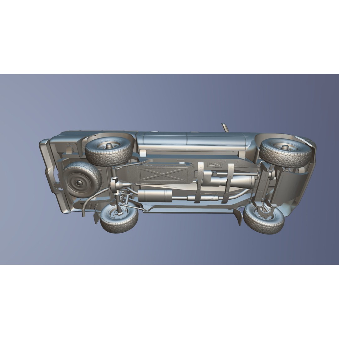 Toyota Hilux 3D Model – Low Poly Game Ready Pickup Truck, FBX - View 35