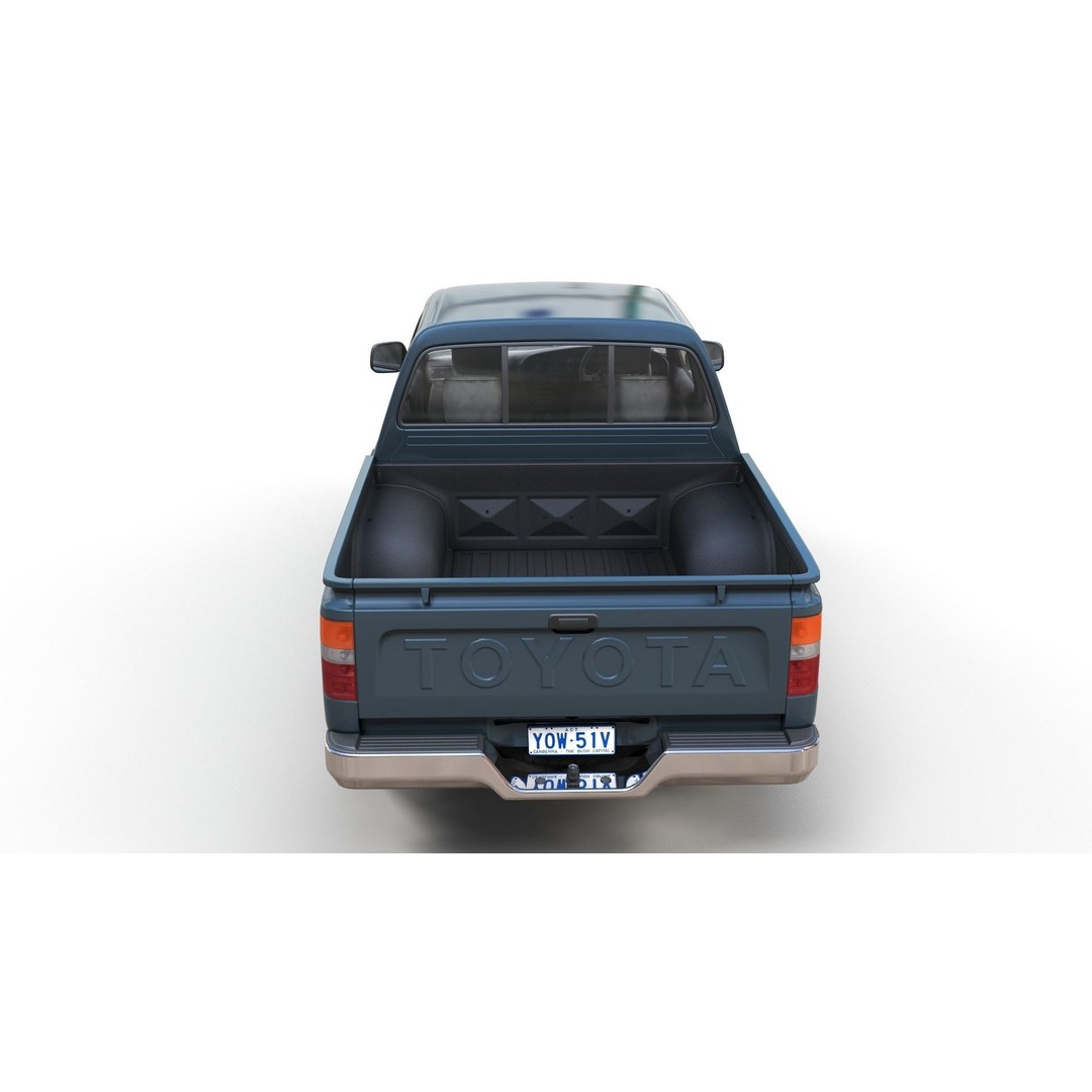 Toyota Hilux 3D Model – Low Poly Game Ready Pickup Truck, FBX - View 8