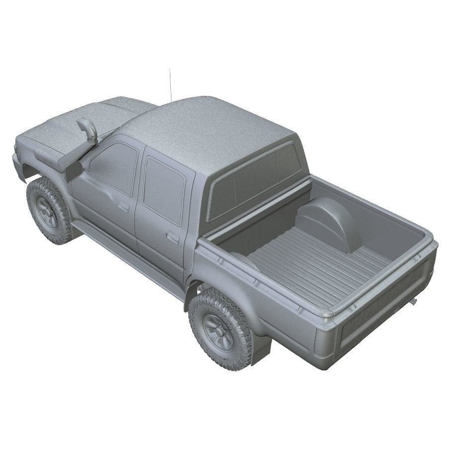 1997 Hilux Double Cab 4x4 3D Model – Game Ready, FBX & OBJ Formats