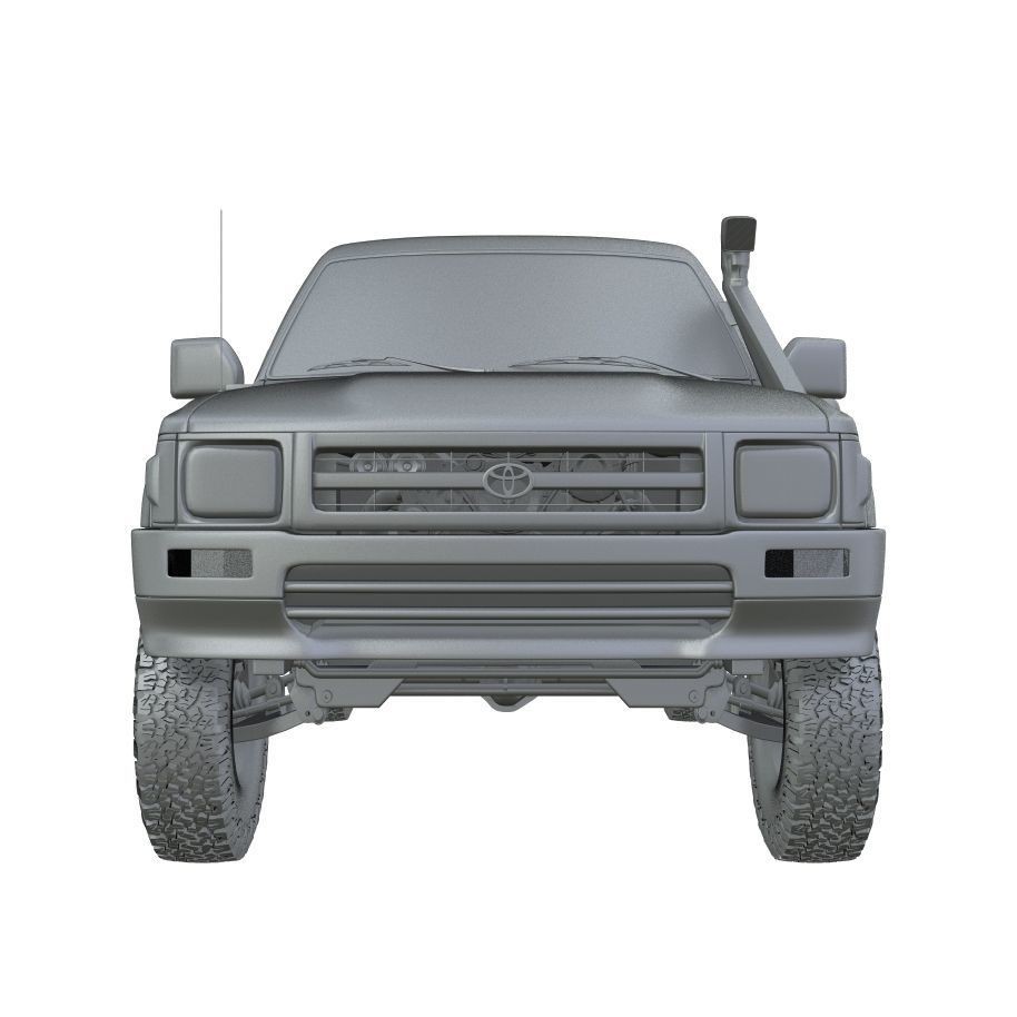 1997 Hilux Double Cab 4x4 3D Model – Game Ready, FBX & OBJ Formats - View 15