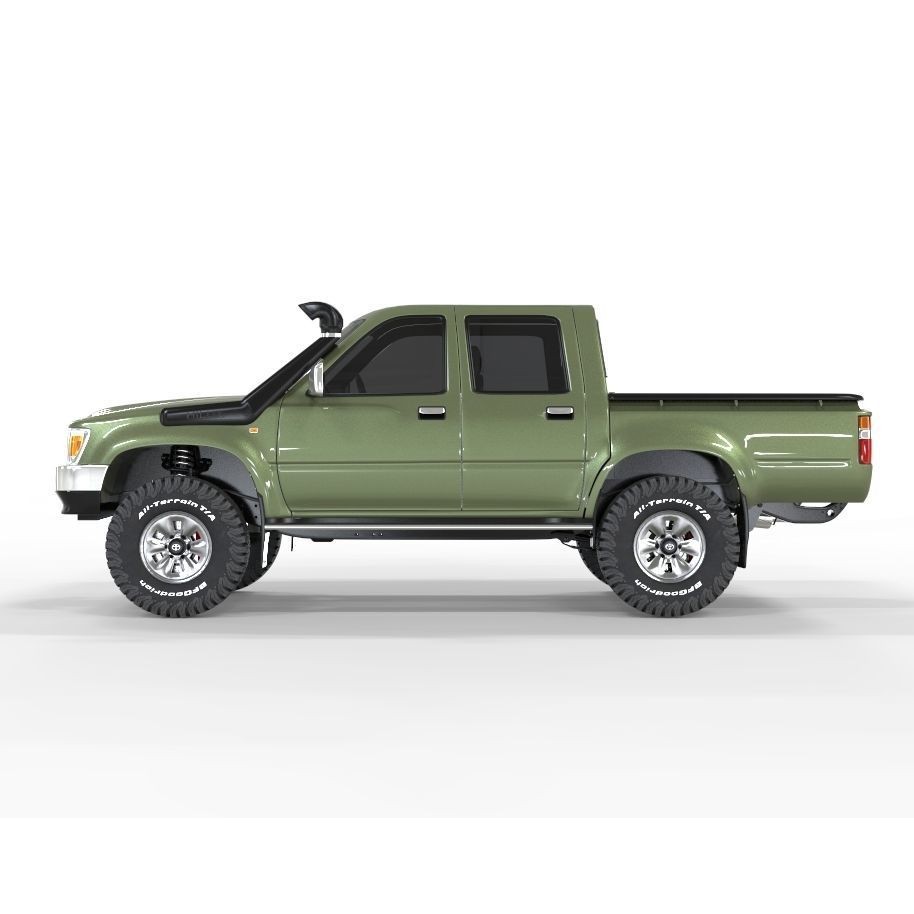 1997 Hilux Double Cab 4x4 3D Model – Game Ready, FBX & OBJ Formats - View 3
