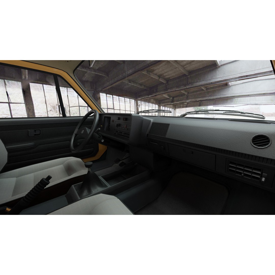 Volkswagen Golf Mk1 3D Model – Low Poly Game Asset, FBX, PBR Textures - View 14