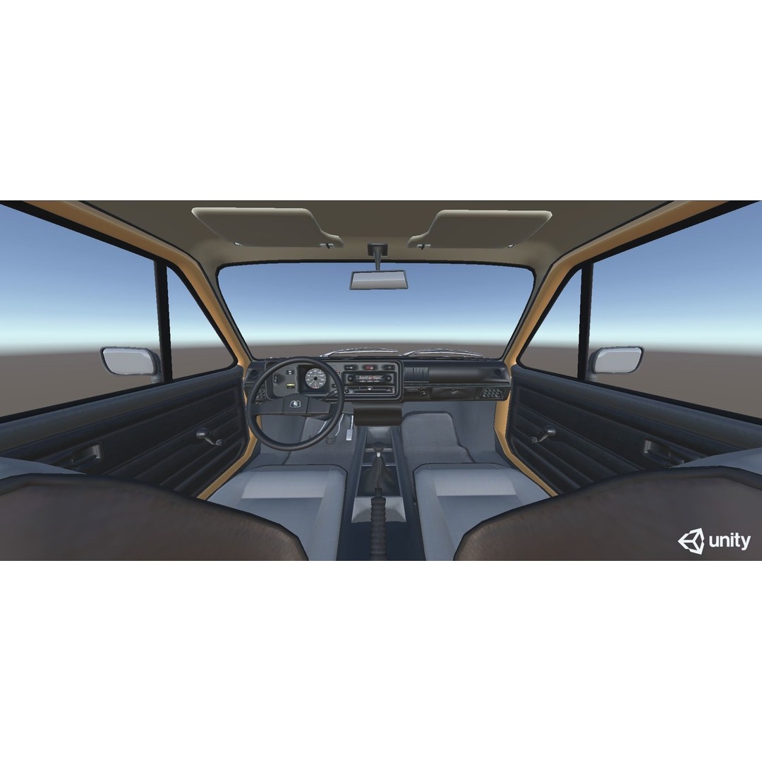 Volkswagen Golf Mk1 3D Model – Low Poly Game Asset, FBX, PBR Textures - View 42