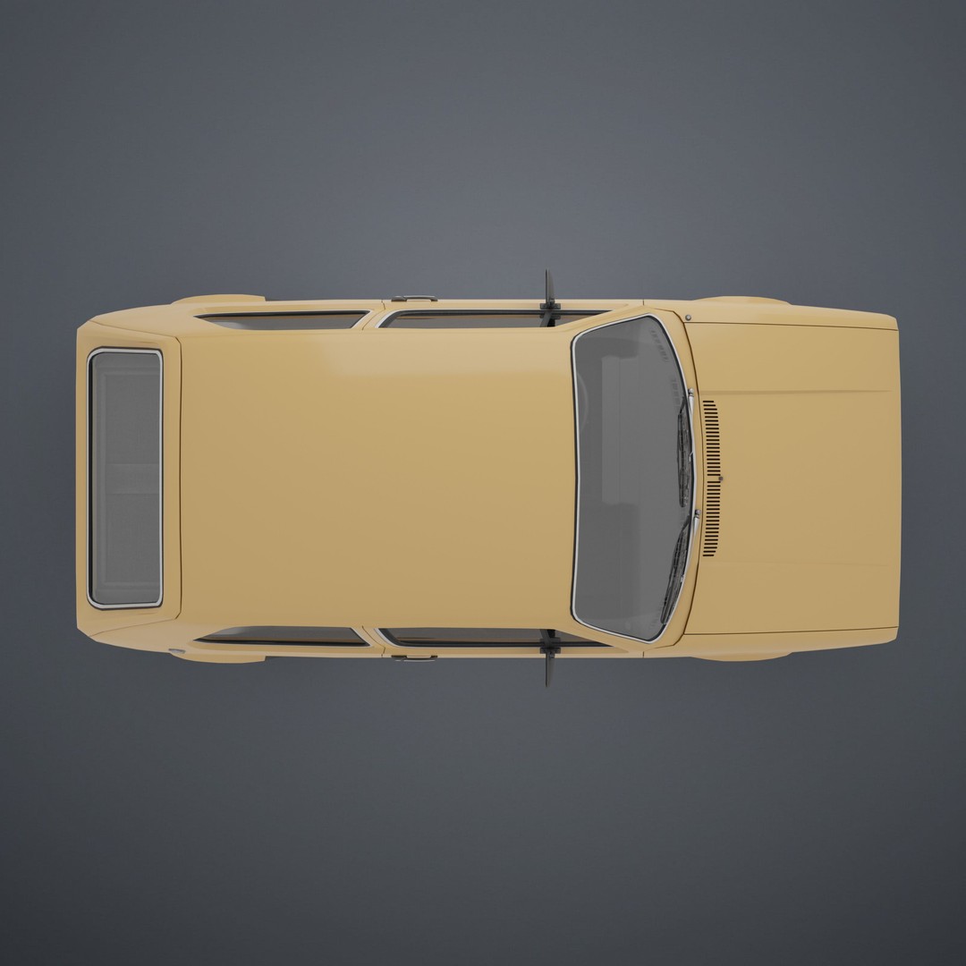 Volkswagen Golf Mk1 3D Model – Low Poly Game Asset, FBX, PBR Textures - View 9