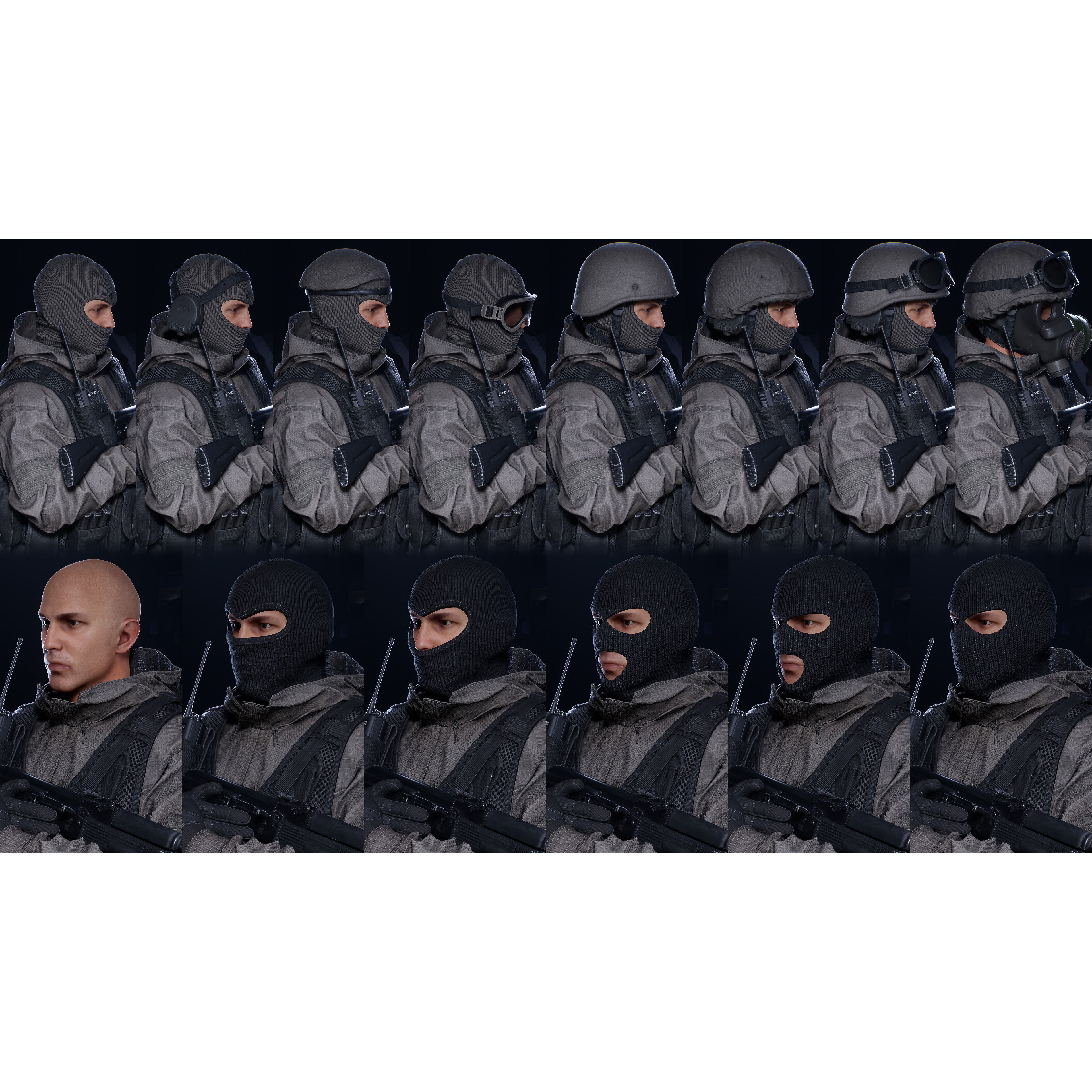 AAA Modular Soldier Pack Vol3 - Low-Poly Game-Ready 3D Model - View 14