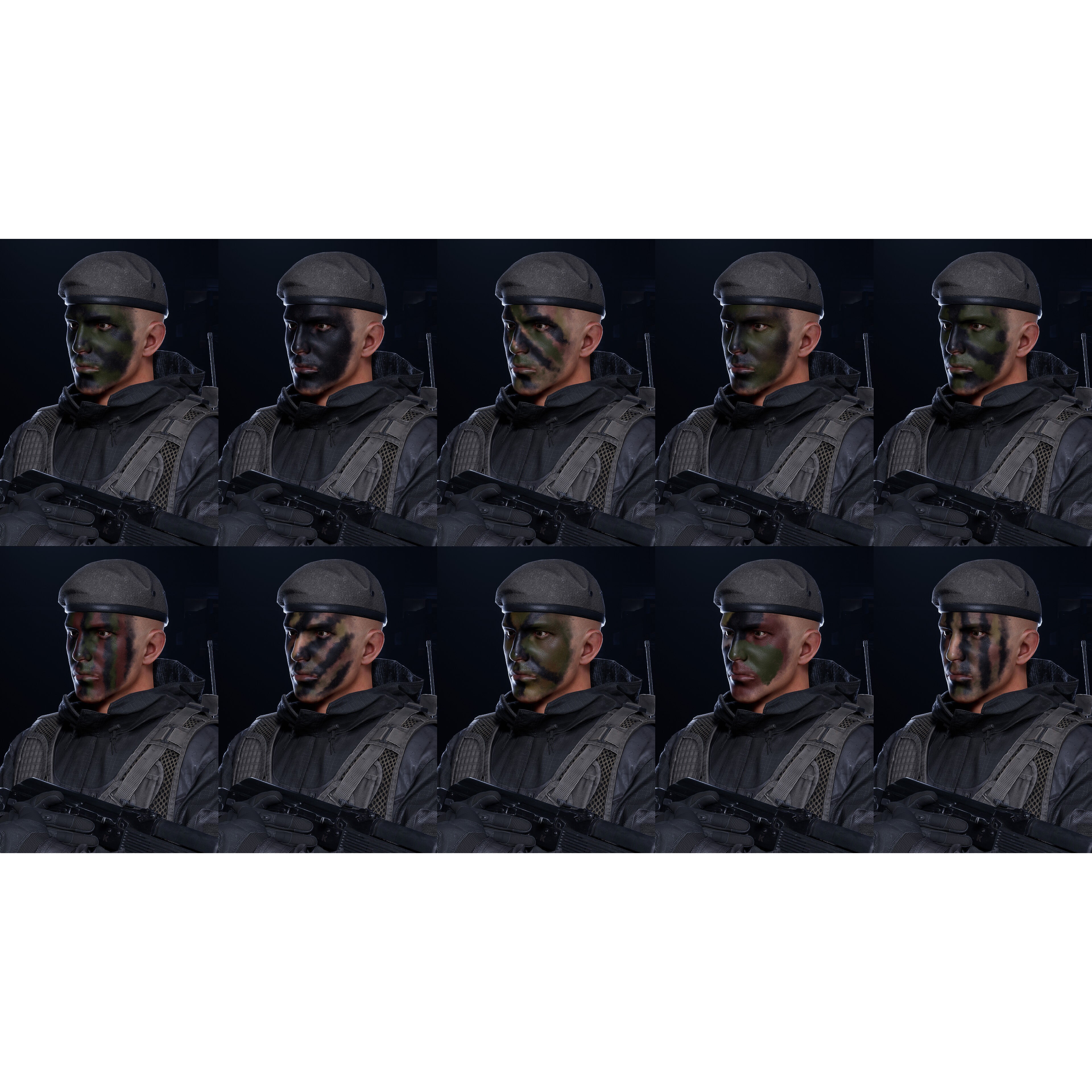 AAA Modular Soldier Pack Vol3 - Low-Poly Game-Ready 3D Model - View 16