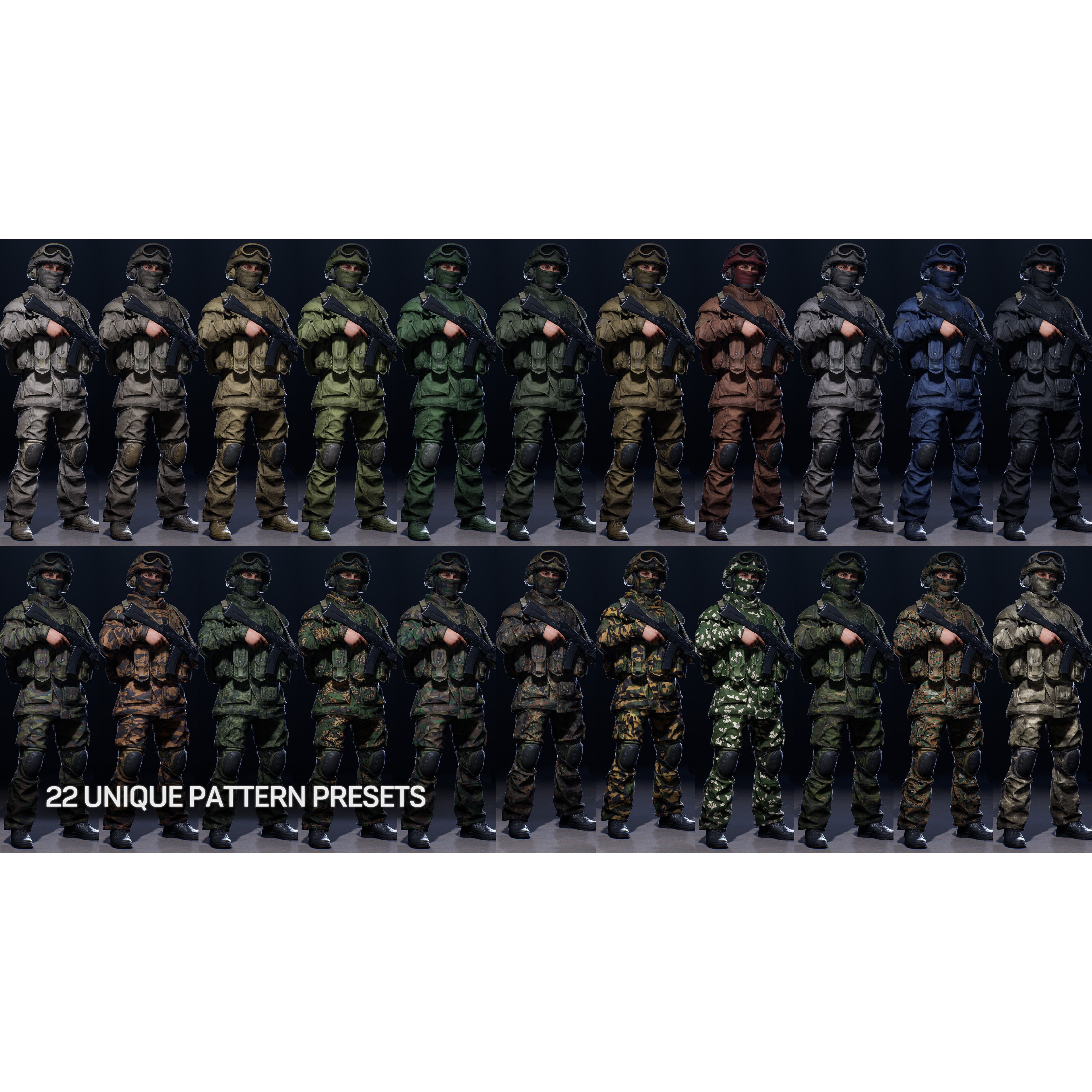 AAA Modular Soldier Pack Vol3 - Low-Poly Game-Ready 3D Model - View 18