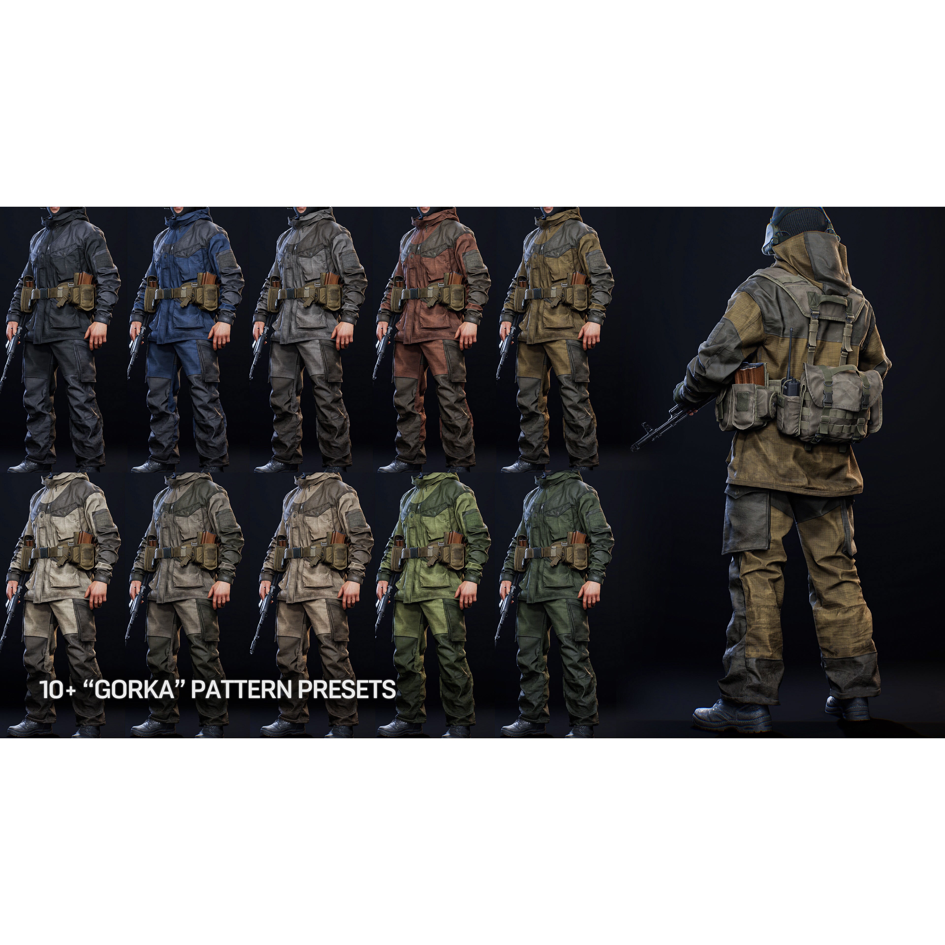 AAA Modular Soldier Pack Vol3 - Low-Poly Game-Ready 3D Model - View 19