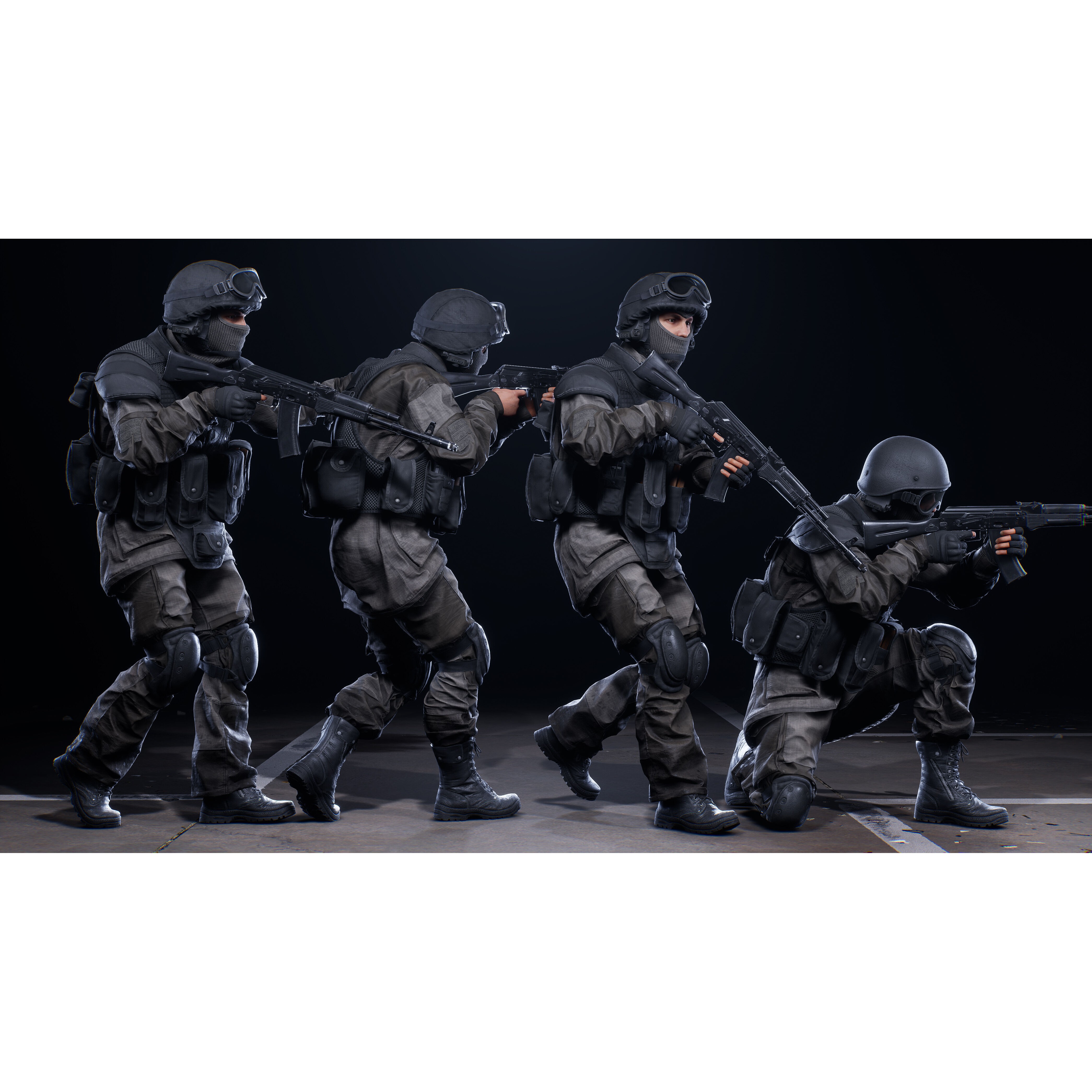 AAA Modular Soldier Pack Vol3 - Low-Poly Game-Ready 3D Model - View 22
