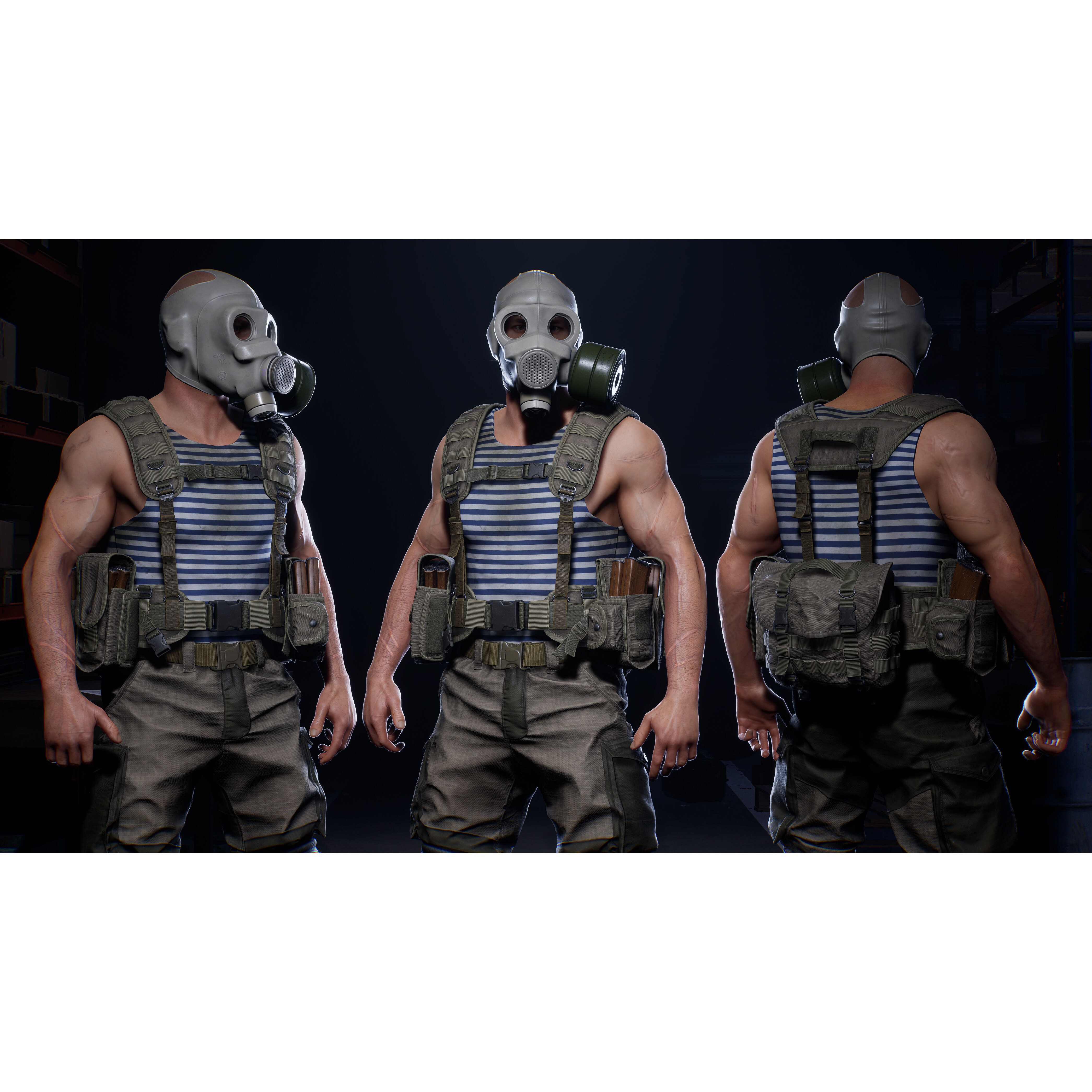 AAA Modular Soldier Pack Vol3 - Low-Poly Game-Ready 3D Model - View 4