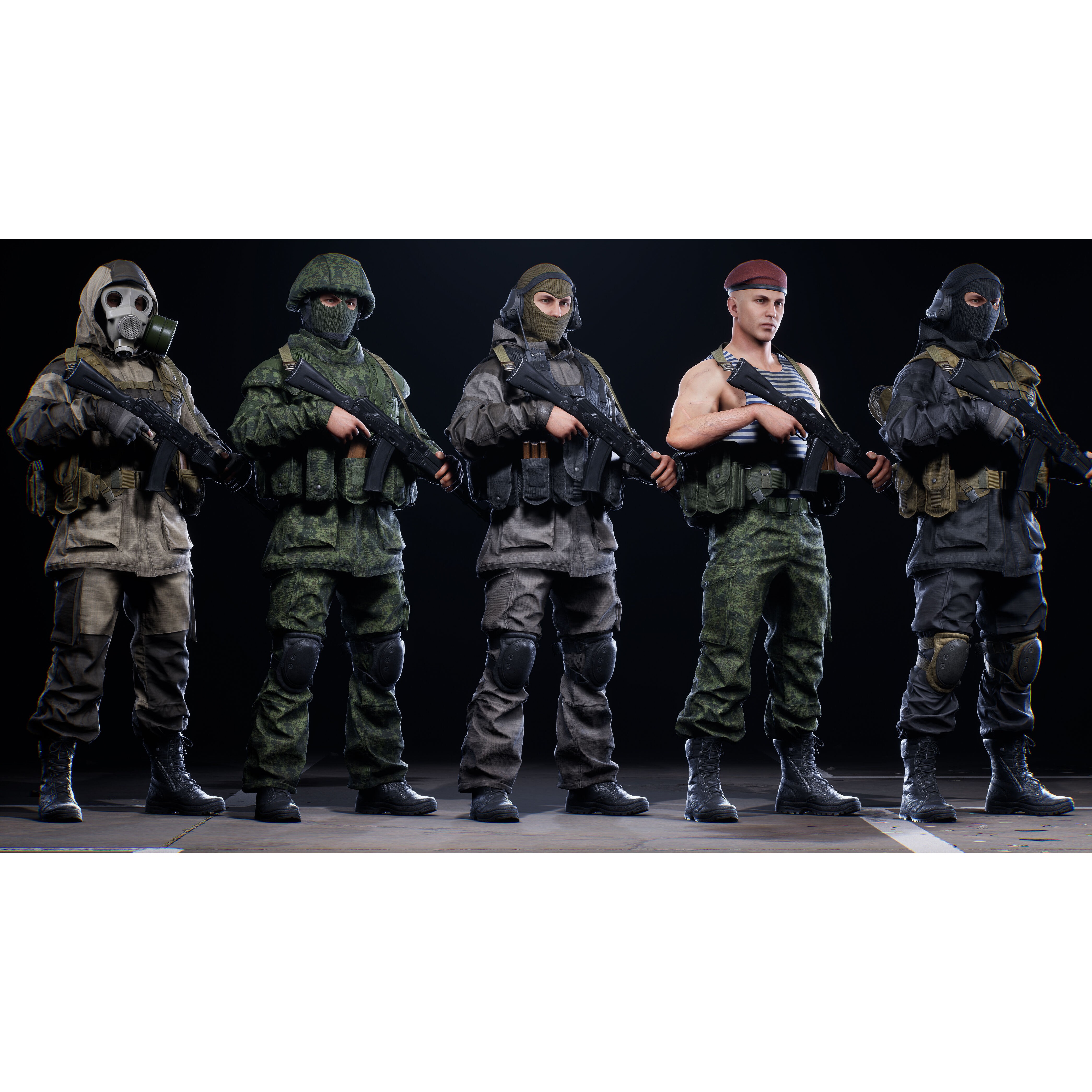 AAA Modular Soldier Pack Vol3 - Low-Poly Game-Ready 3D Model - View 6