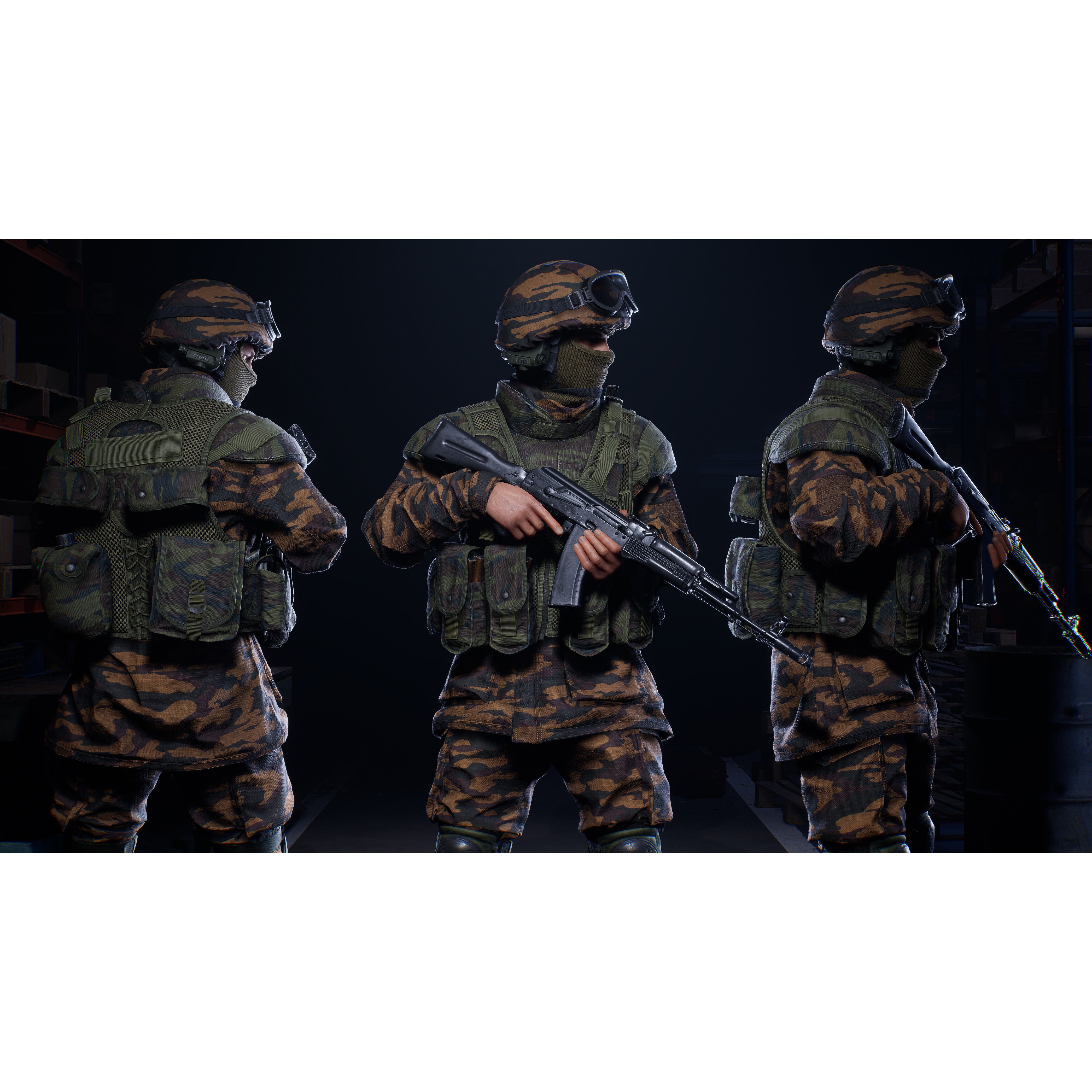 AAA Modular Soldier Pack Vol3 - Low-Poly Game-Ready 3D Model - View 8