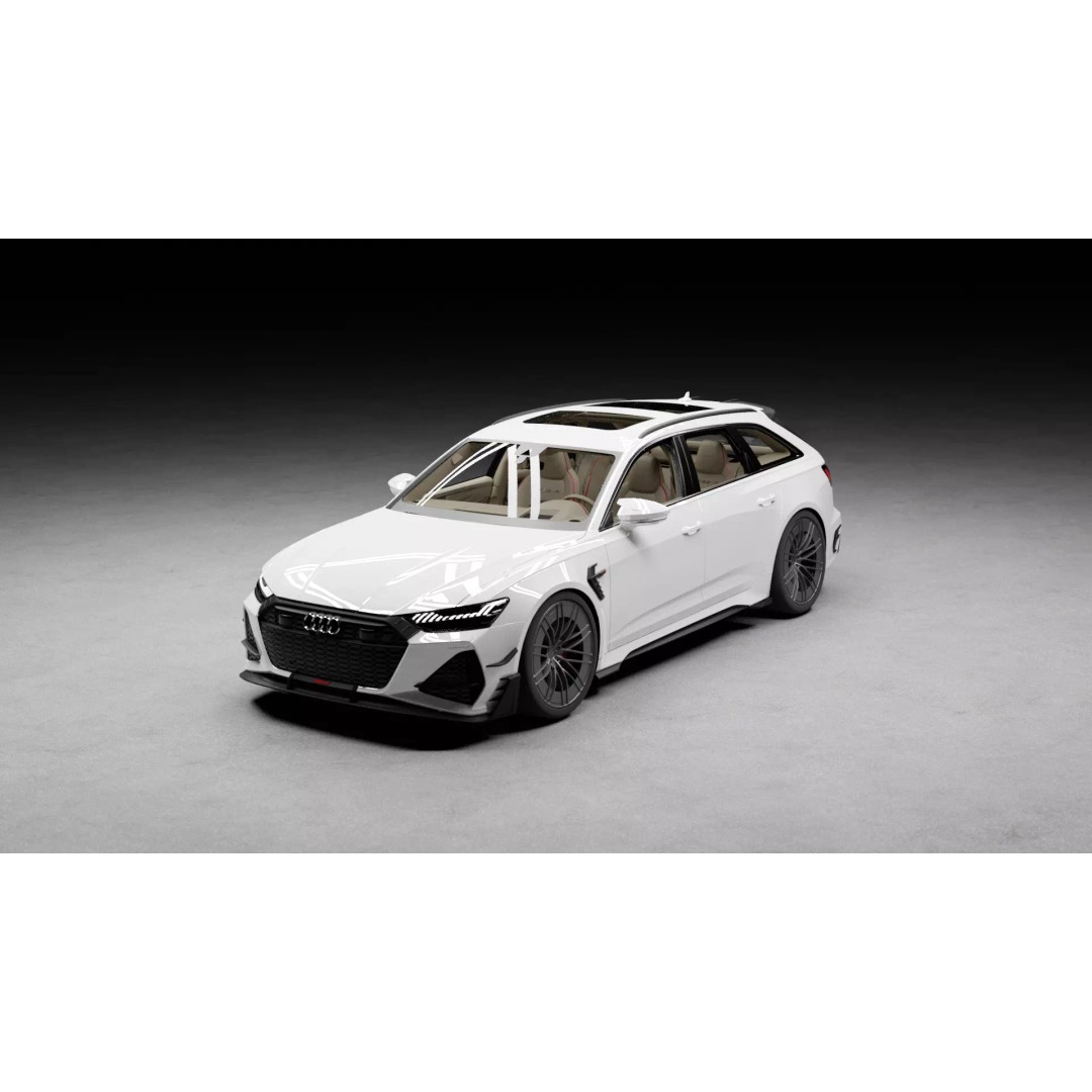 Audi RS6 3D Model – High-Detail Sports Car Asset, FBX & OBJ