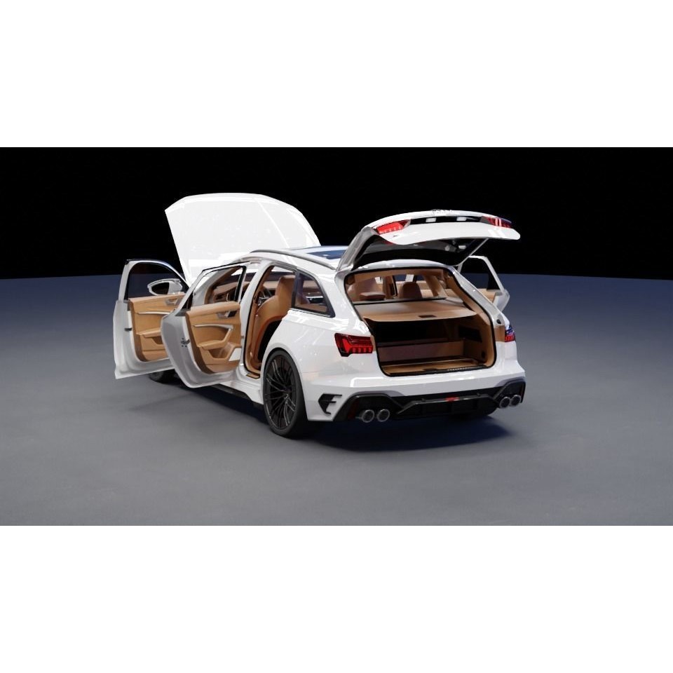Audi RS6 3D Model – High-Detail Sports Car Asset, FBX & OBJ - View 12