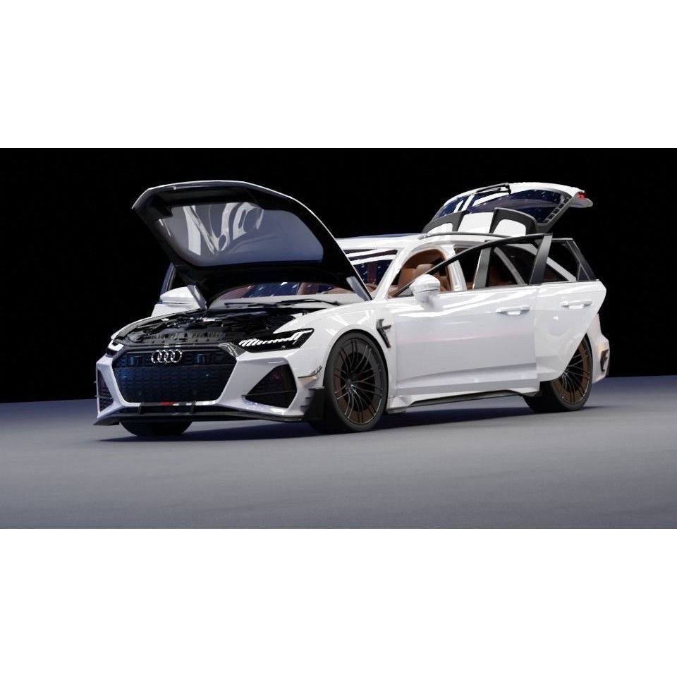 Audi RS6 3D Model – High-Detail Sports Car Asset, FBX & OBJ - View 14