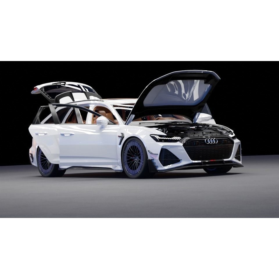 Audi RS6 3D Model – High-Detail Sports Car Asset, FBX & OBJ - View 16