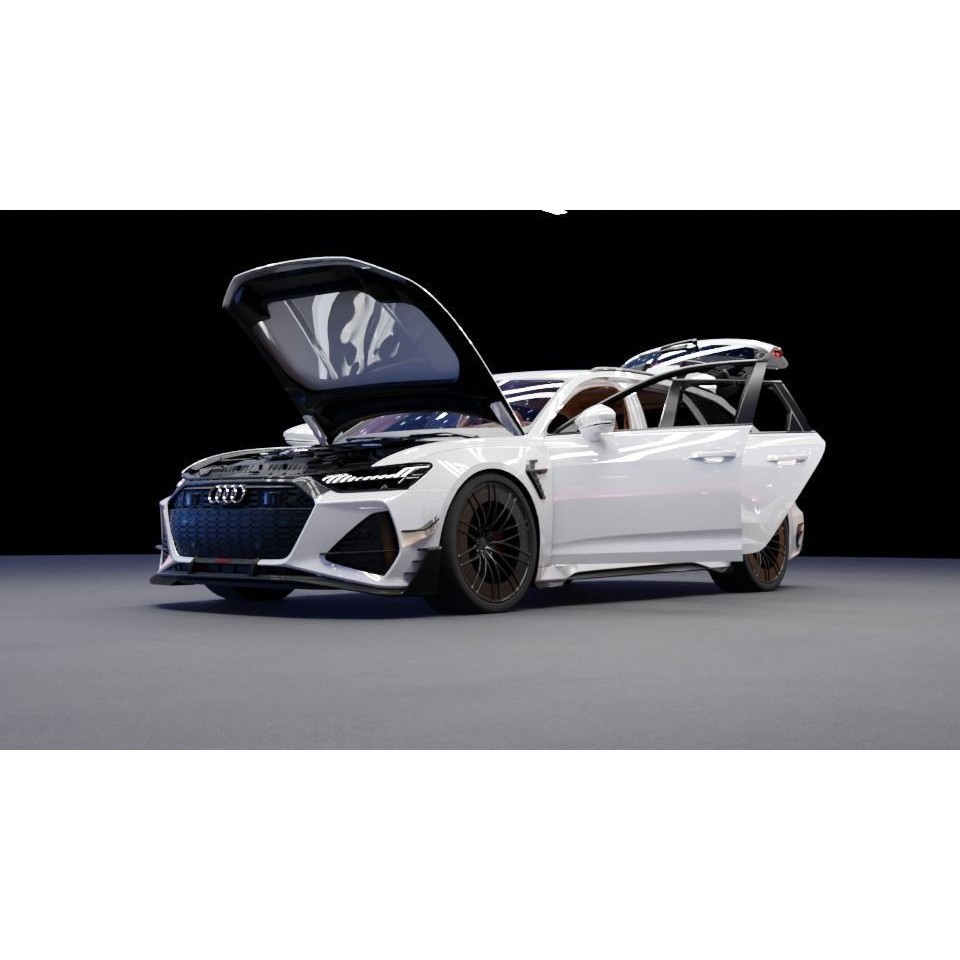 Audi RS6 3D Model – High-Detail Sports Car Asset, FBX & OBJ - View 21