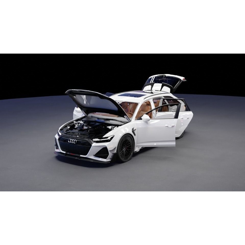 Audi RS6 3D Model – High-Detail Sports Car Asset, FBX & OBJ - View 26