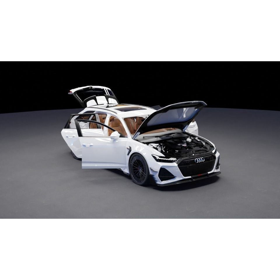 Audi RS6 3D Model – High-Detail Sports Car Asset, FBX & OBJ - View 27