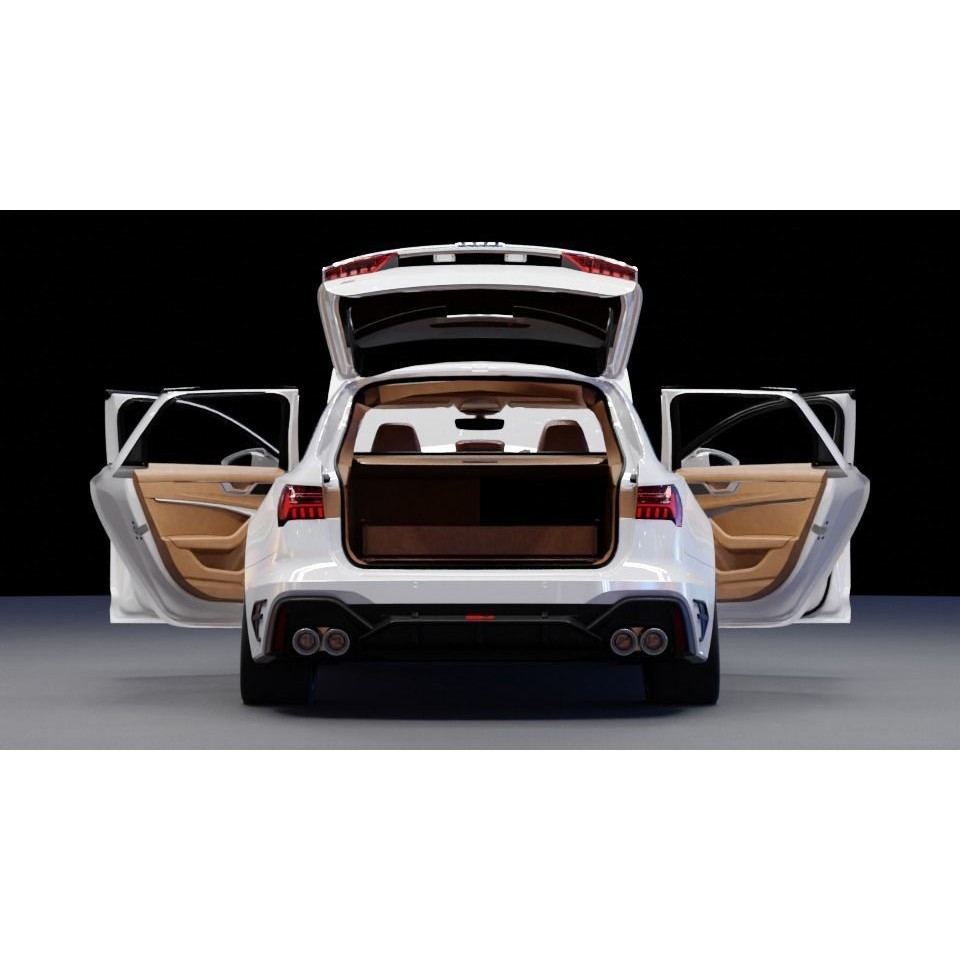 Audi RS6 3D Model – High-Detail Sports Car Asset, FBX & OBJ - View 6